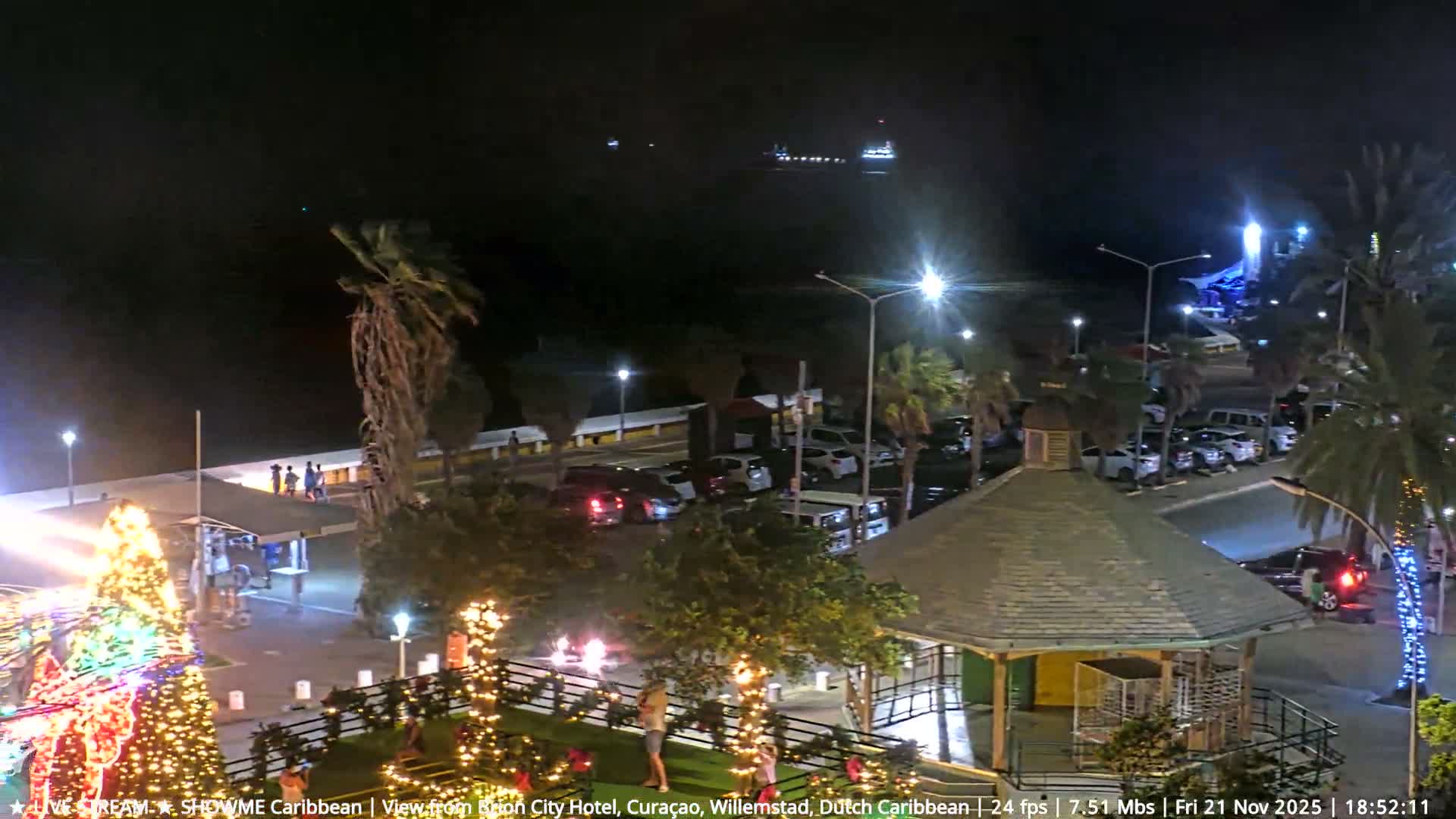 Willemstad City & The  Old Swinging  Bridge/ Queen Emma Bridge Live Cam -  Willemstad, Curacao, Netherland