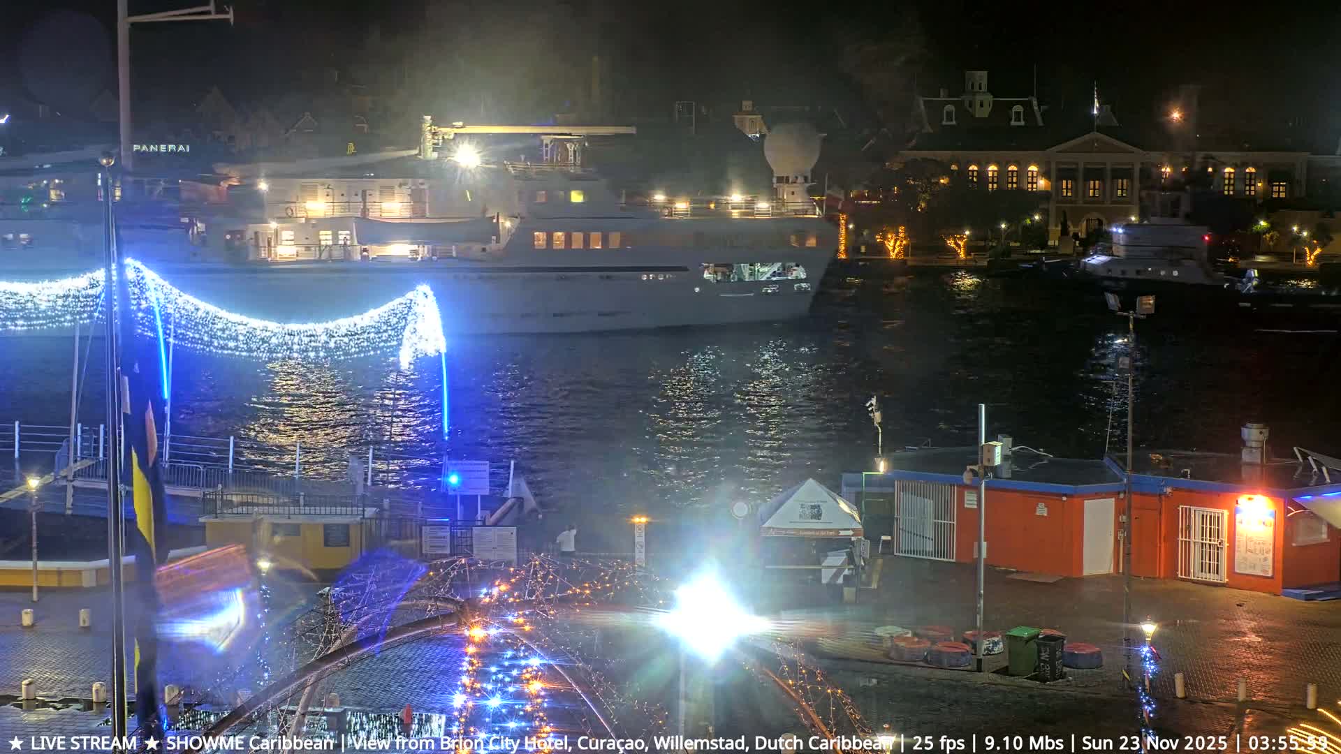Willemstad City & The  Old Swinging  Bridge/ Queen Emma Bridge Live Cam -  Willemstad, Curacao, Netherland