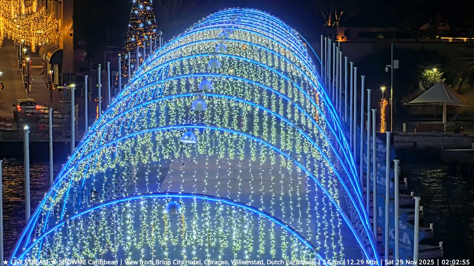 Willemstad City & The  Old Swinging  Bridge/ Queen Emma Bridge Live Cam -  Willemstad, Curacao, Netherland