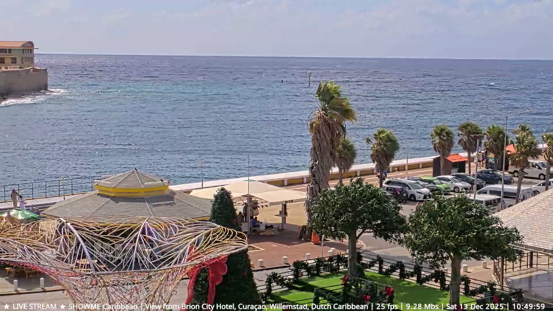 Willemstad City & The  Old Swinging  Bridge/ Queen Emma Bridge Live Cam -  Willemstad, Curacao, Netherland