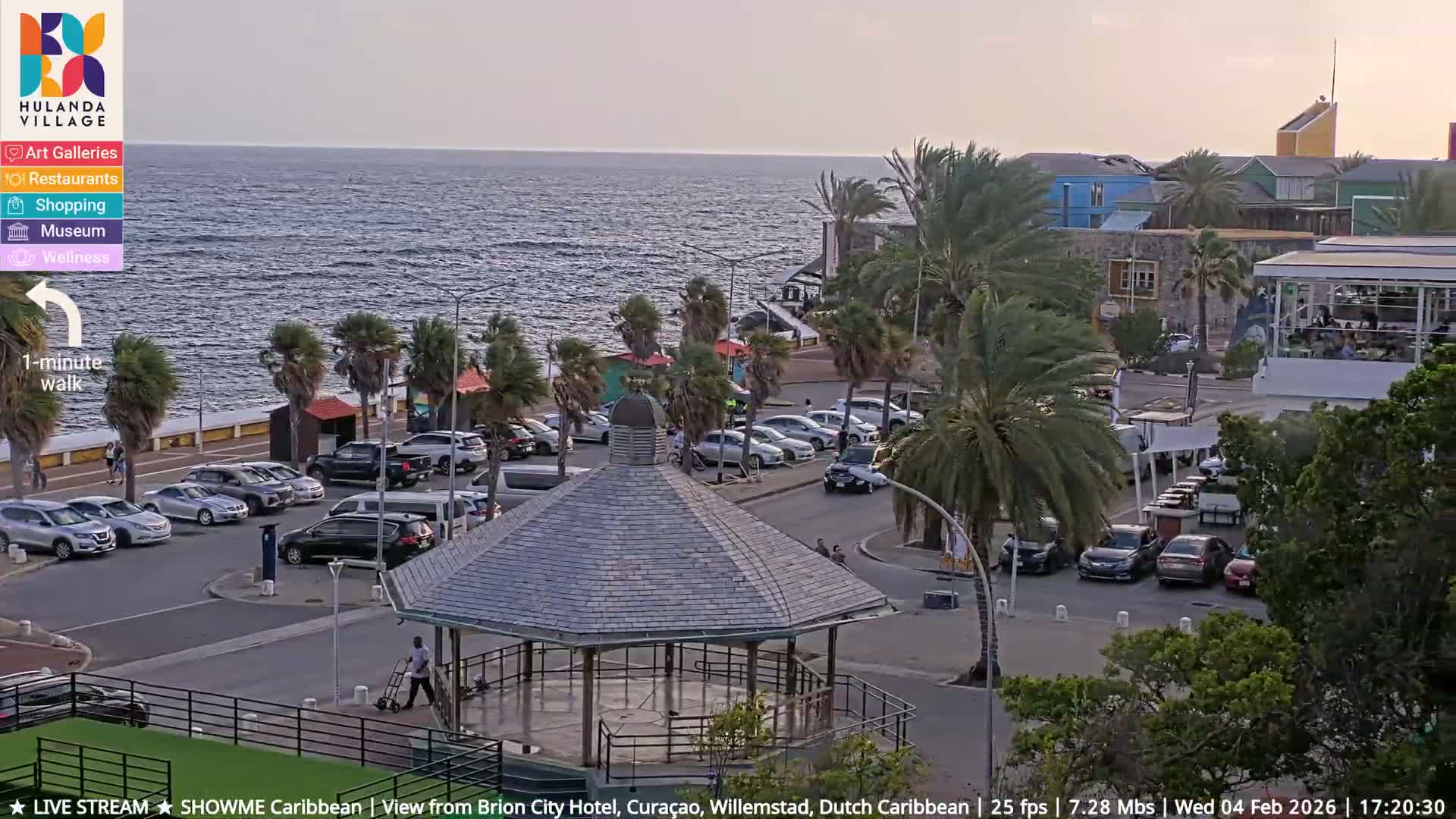 Willemstad City & The  Old Swinging  Bridge/ Queen Emma Bridge Live Cam -  Willemstad, Curacao, Netherland