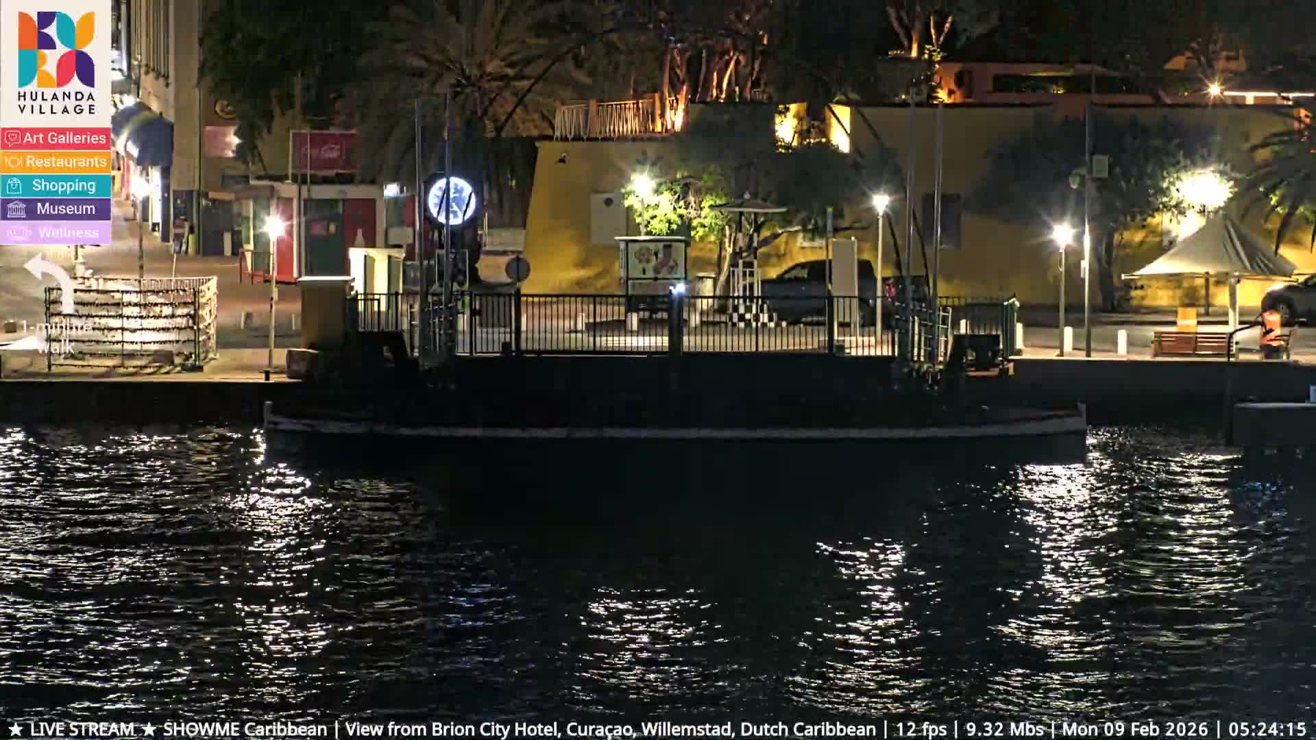 Willemstad City & The  Old Swinging  Bridge/ Queen Emma Bridge Live Cam -  Willemstad, Curacao, Netherland
