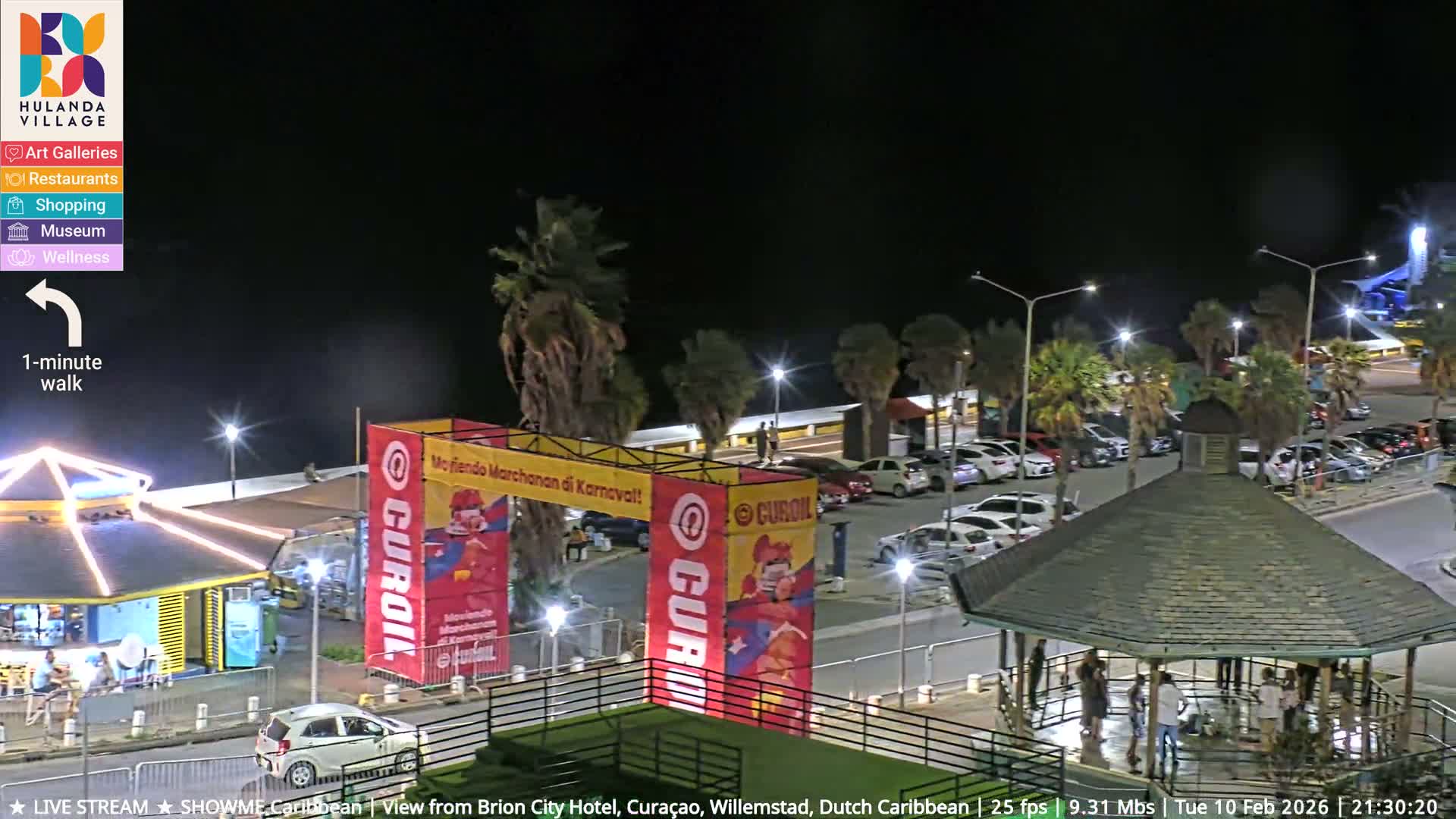Willemstad City & The  Old Swinging  Bridge/ Queen Emma Bridge Live Cam -  Willemstad, Curacao, Netherland