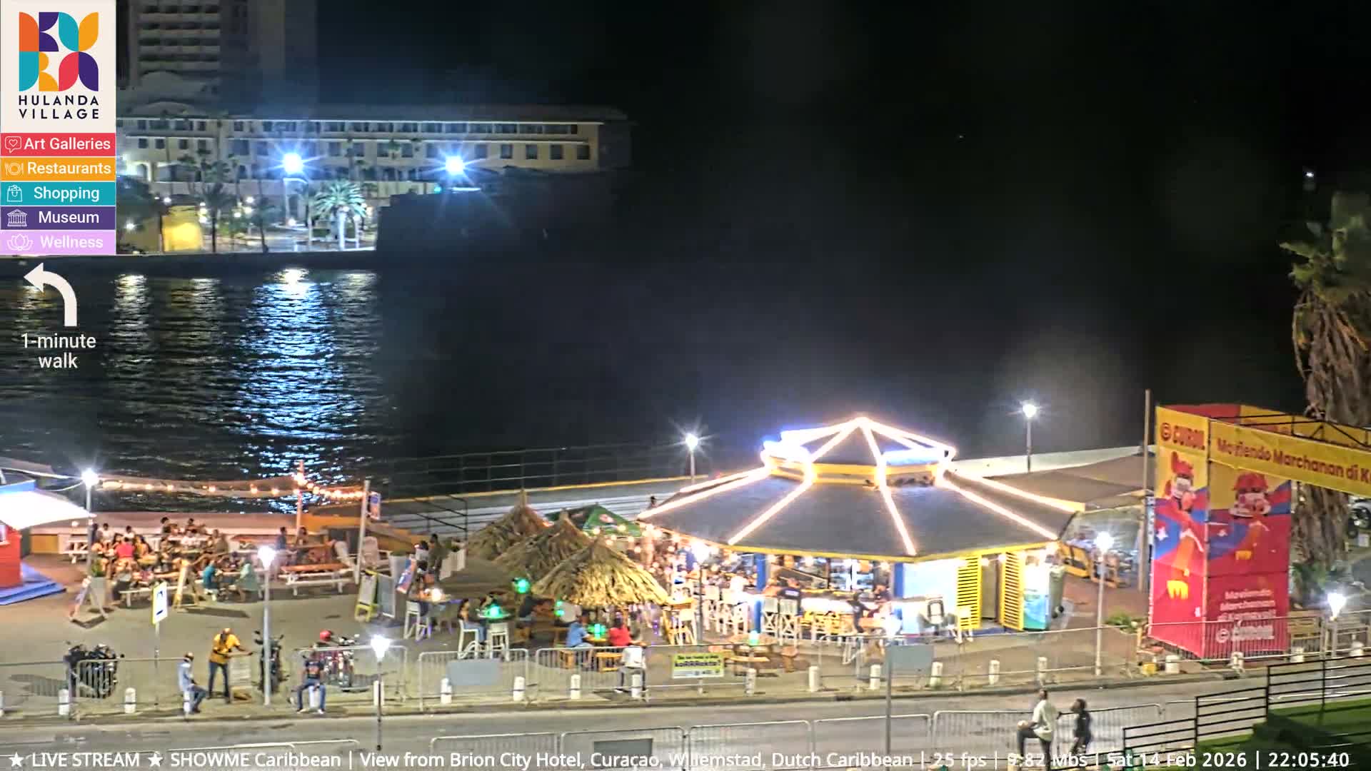 Willemstad City & The  Old Swinging  Bridge/ Queen Emma Bridge Live Cam -  Willemstad, Curacao, Netherland