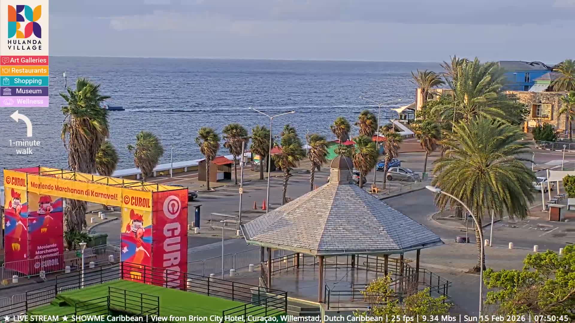 Willemstad City & The  Old Swinging  Bridge/ Queen Emma Bridge Live Cam -  Willemstad, Curacao, Netherland