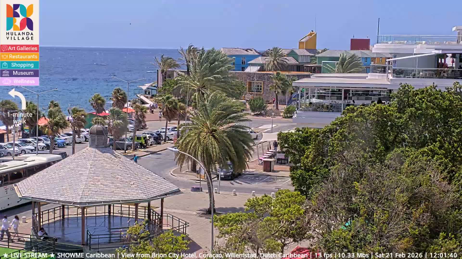 Willemstad City & The  Old Swinging  Bridge/ Queen Emma Bridge Live Cam -  Willemstad, Curacao, Netherland