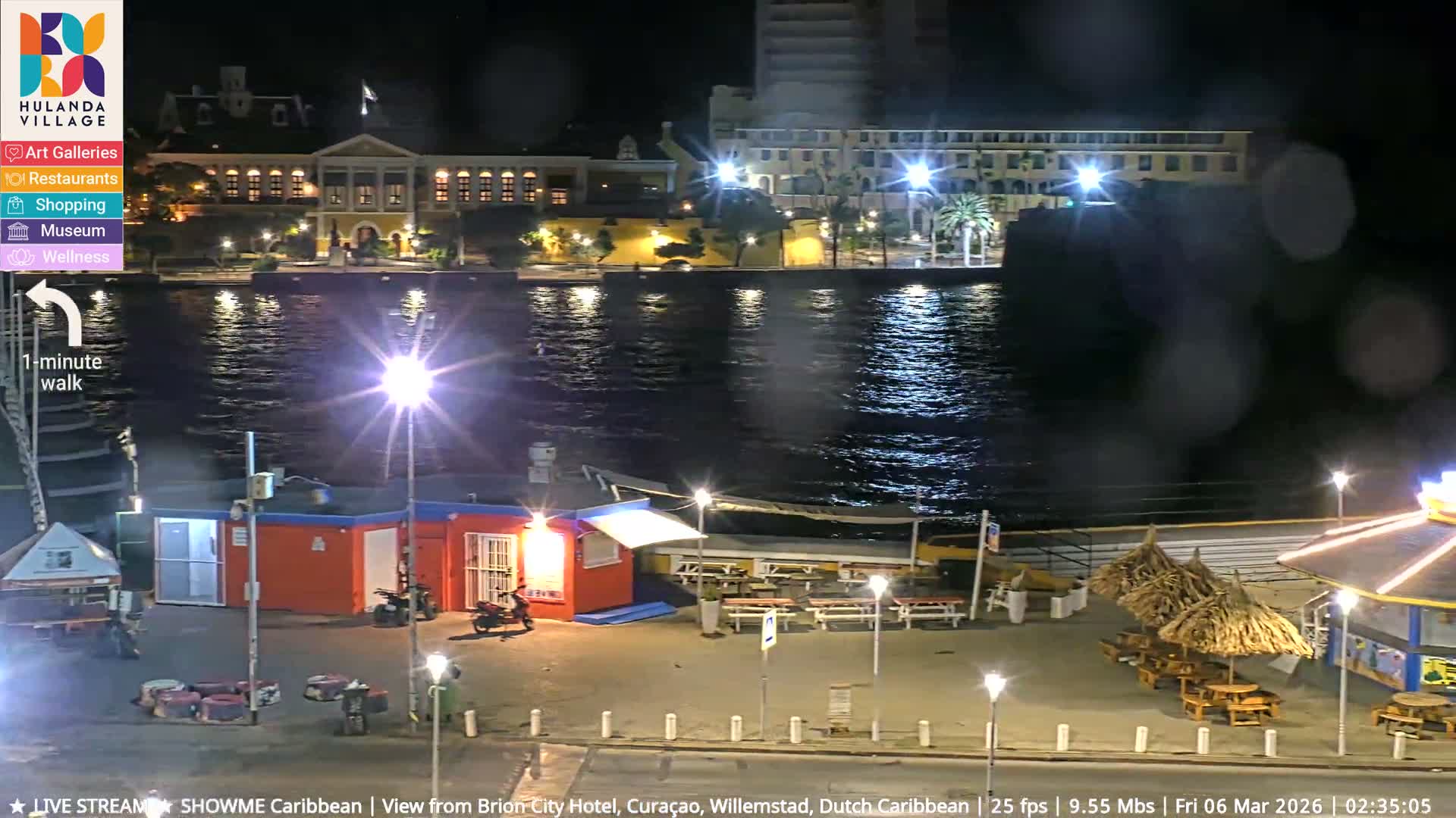 Willemstad City & The  Old Swinging  Bridge/ Queen Emma Bridge Live Cam -  Willemstad, Curacao, Netherland