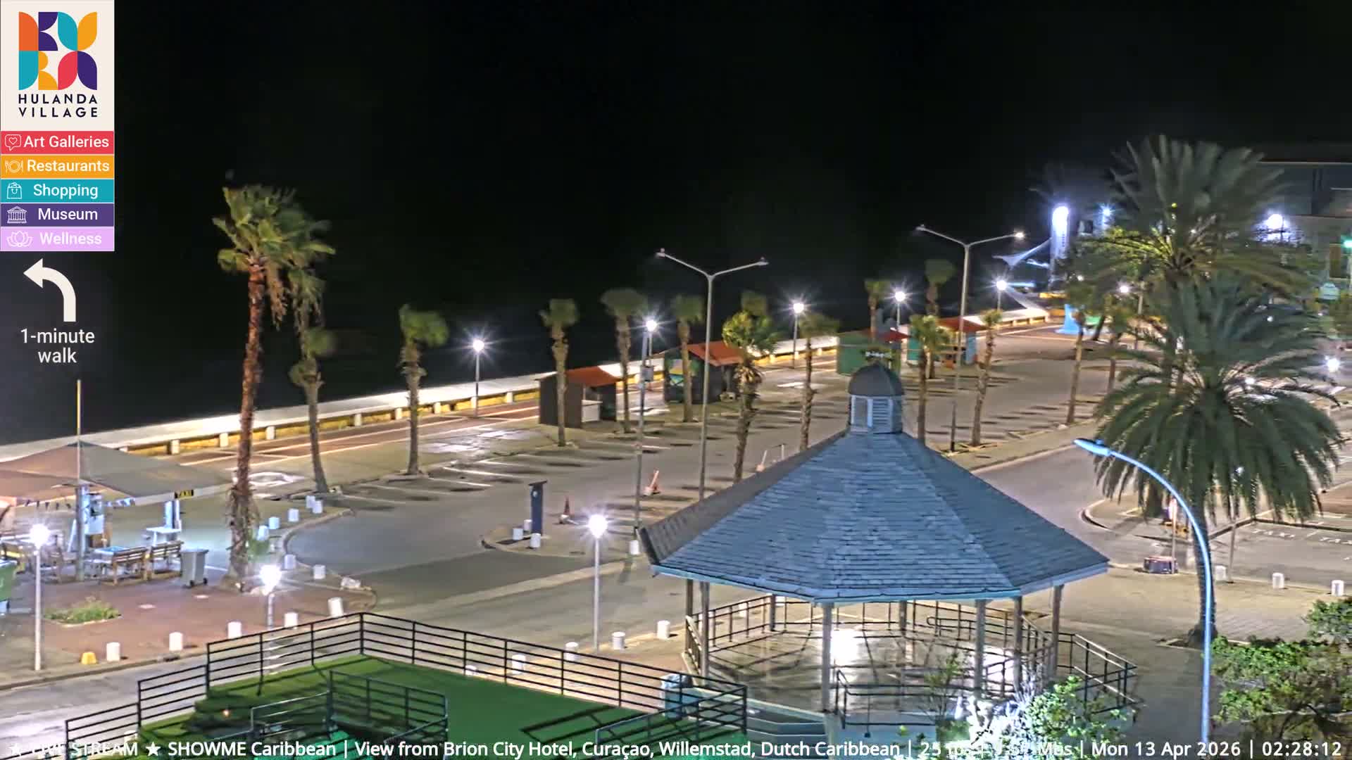 Willemstad City & The  Old Swinging  Bridge/ Queen Emma Bridge Live Cam -  Willemstad, Curacao, Netherland