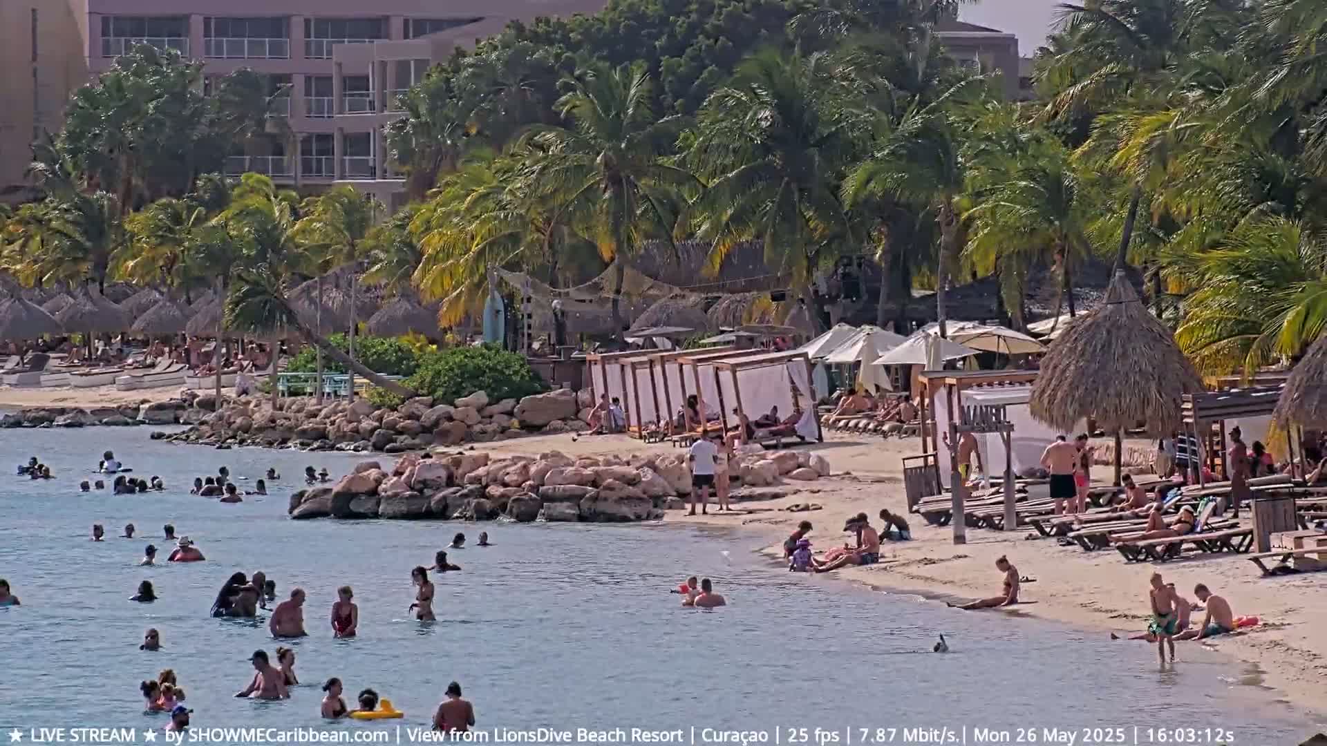 Carribean, Curacao, Mambo Beach  Live Cam - Willemstad, Curaçao, Netherland