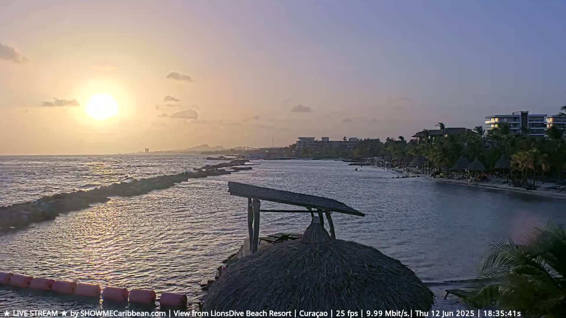 Carribean, Curacao, Mambo Beach  Live Cam - Willemstad, Curaçao, Netherland