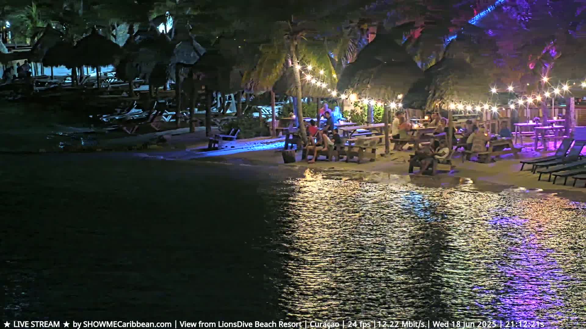 Carribean, Curacao, Mambo Beach  Live Cam - Willemstad, Curaçao, Netherland