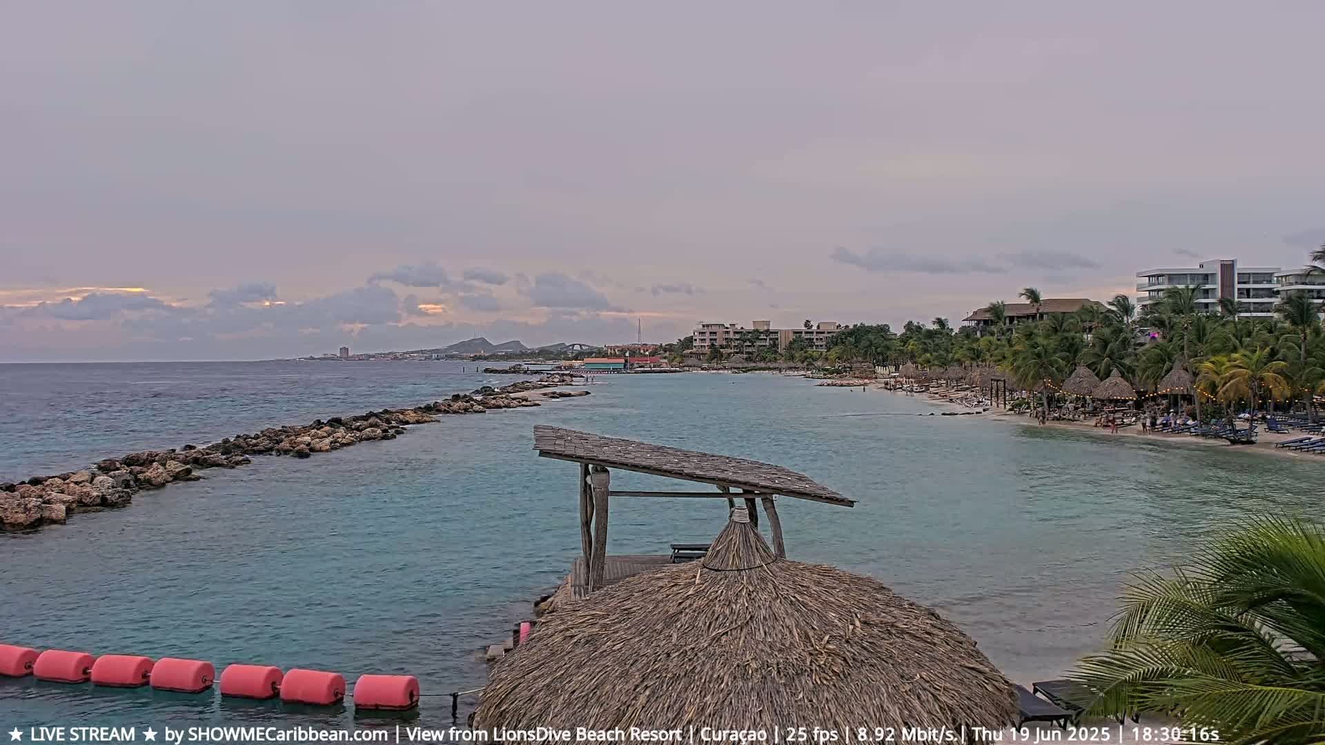 Carribean, Curacao, Mambo Beach  Live Cam - Willemstad, Curaçao, Netherland