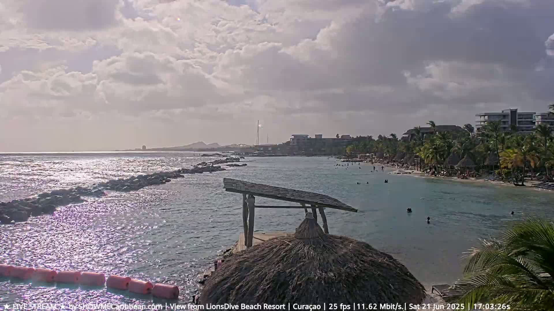 Carribean, Curacao, Mambo Beach  Live Cam - Willemstad, Curaçao, Netherland