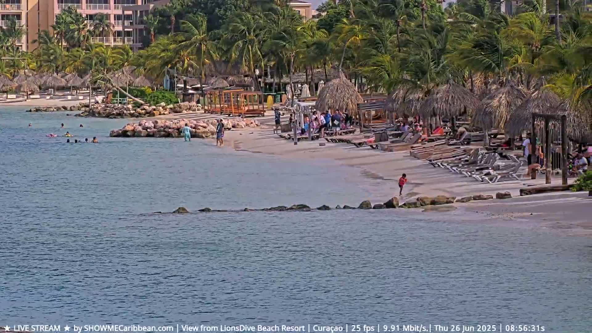 Carribean, Curacao, Mambo Beach  Live Cam - Willemstad, Curaçao, Netherland