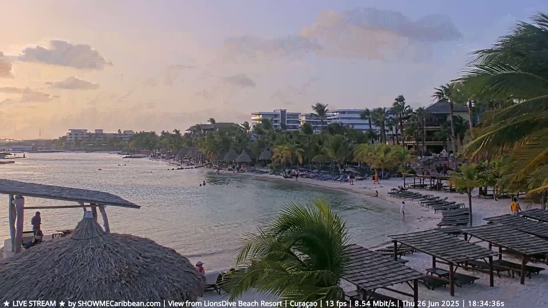 Carribean, Curacao, Mambo Beach  Live Cam - Willemstad, Curaçao, Netherland