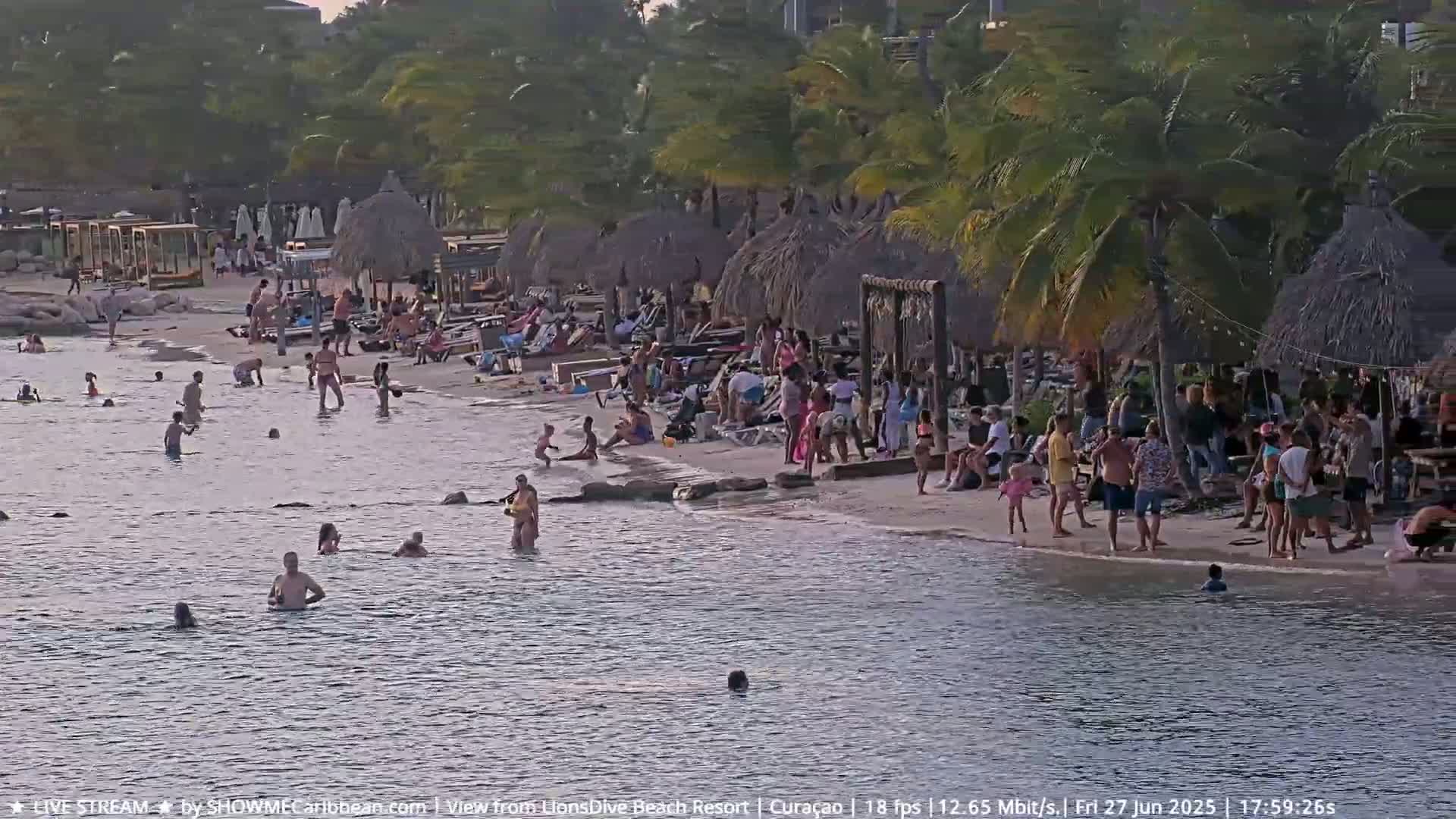Carribean, Curacao, Mambo Beach  Live Cam - Willemstad, Curaçao, Netherland