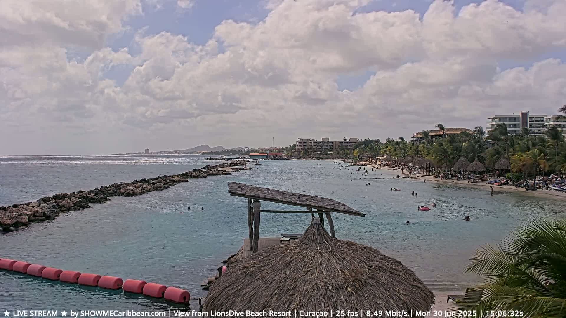 Carribean, Curacao, Mambo Beach  Live Cam - Willemstad, Curaçao, Netherland