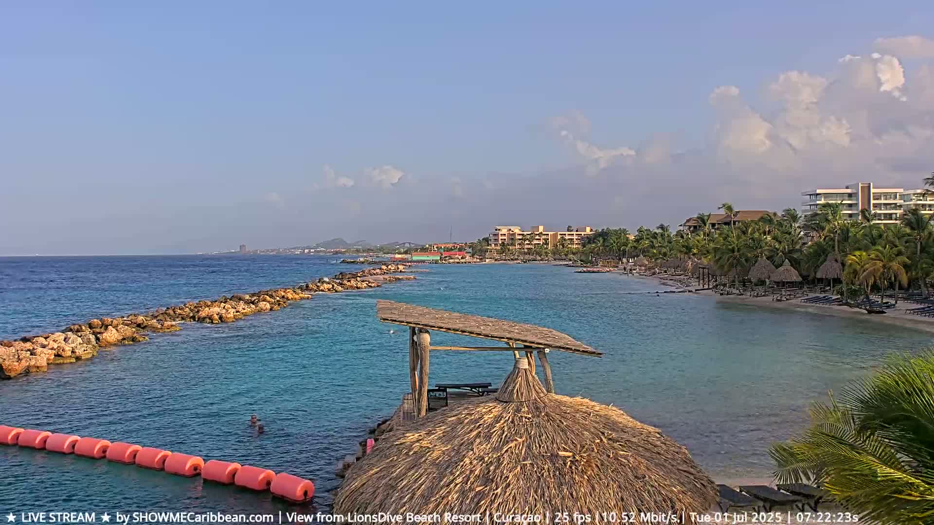 Carribean, Curacao, Mambo Beach  Live Cam - Willemstad, Curaçao, Netherland