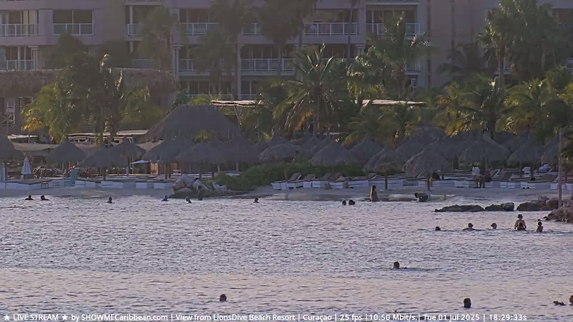 Carribean, Curacao, Mambo Beach  Live Cam - Willemstad, Curaçao, Netherland