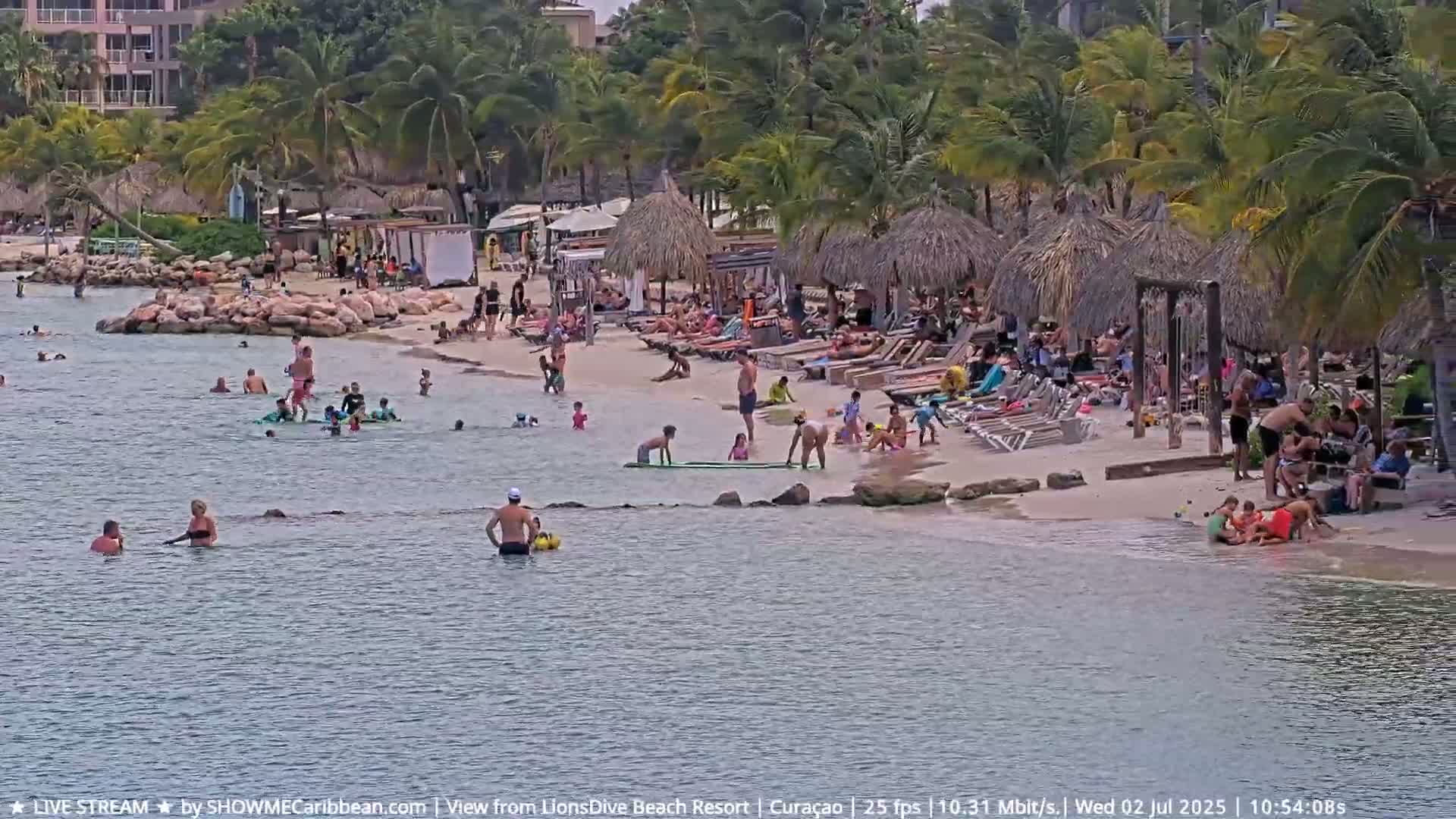 Carribean, Curacao, Mambo Beach  Live Cam - Willemstad, Curaçao, Netherland