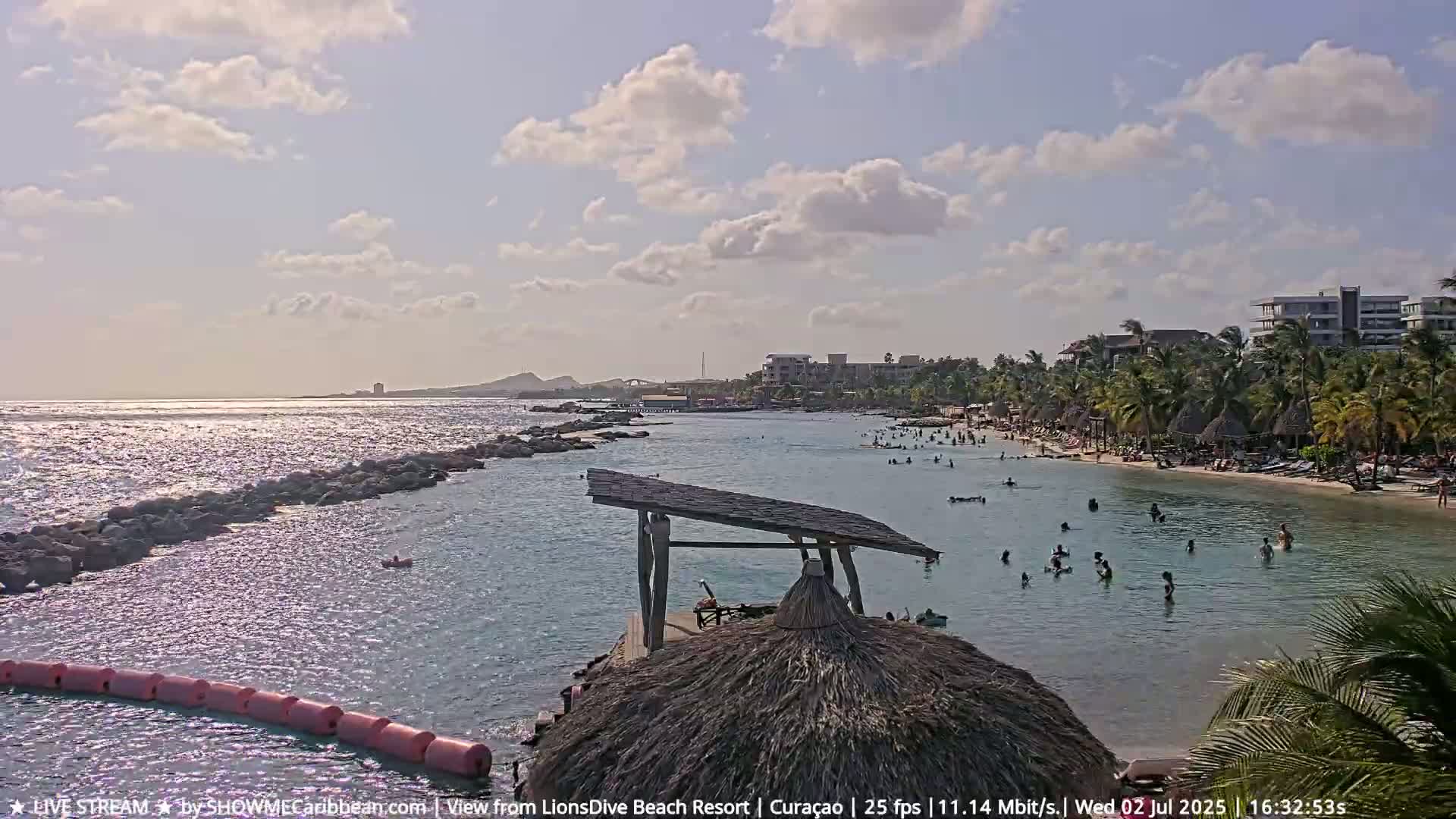 Carribean, Curacao, Mambo Beach  Live Cam - Willemstad, Curaçao, Netherland
