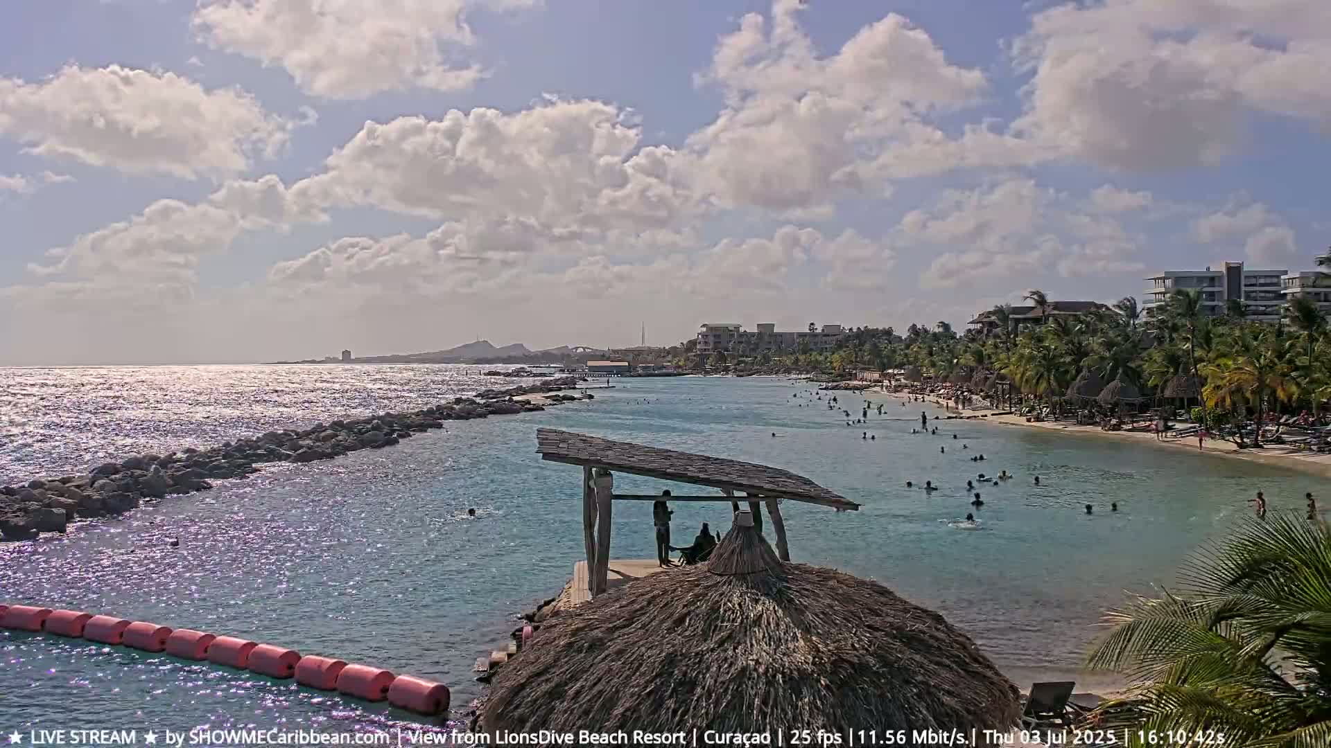 Carribean, Curacao, Mambo Beach  Live Cam - Willemstad, Curaçao, Netherland
