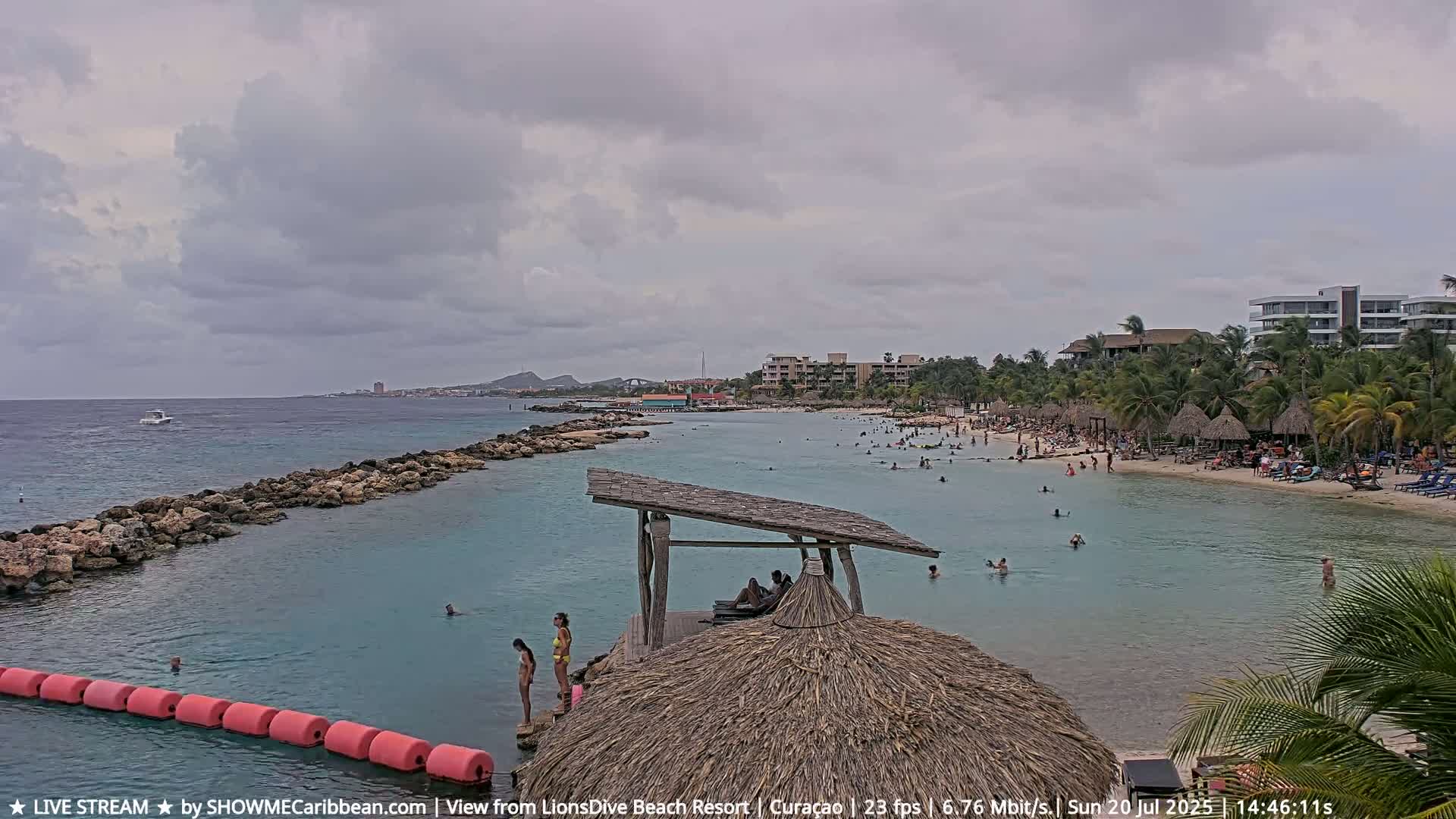 Carribean, Curacao, Mambo Beach  Live Cam - Willemstad, Curaçao, Netherland