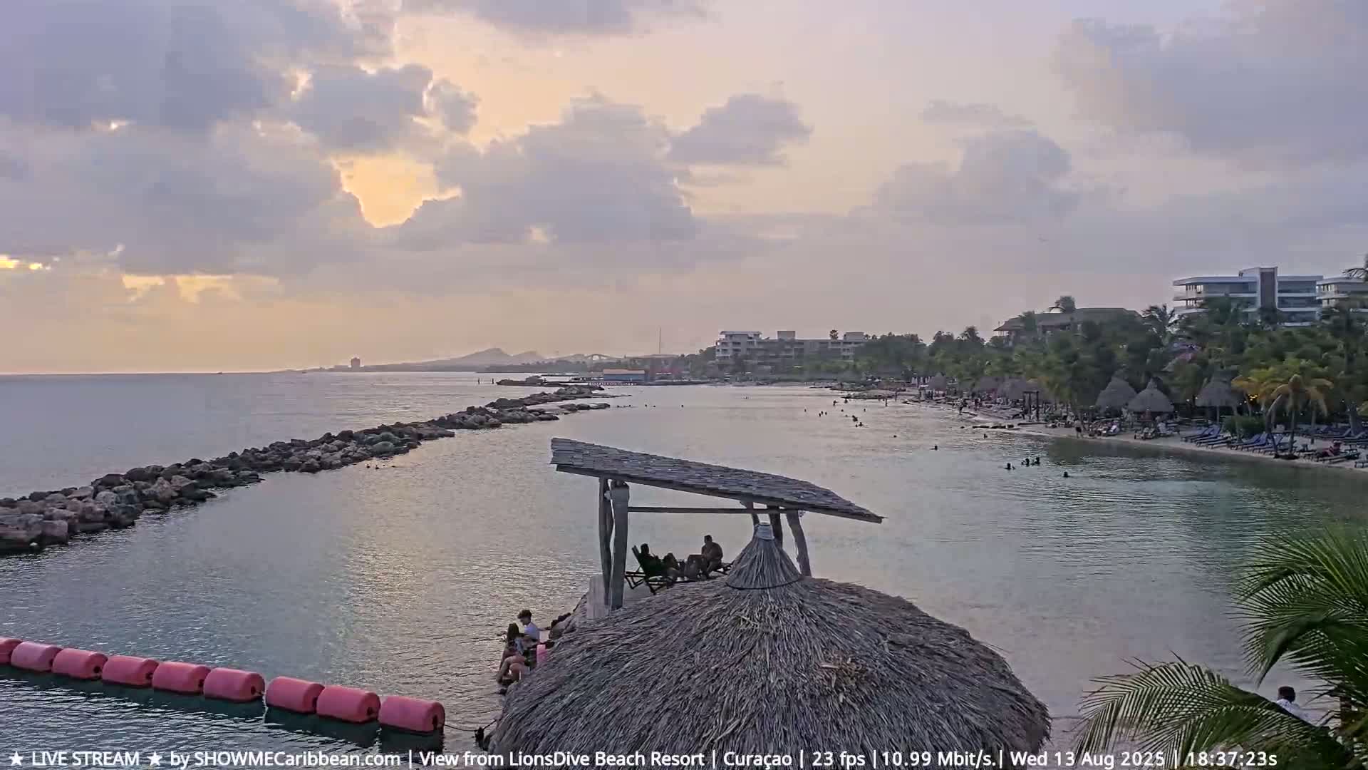 Carribean, Curacao, Mambo Beach  Live Cam - Willemstad, Curaçao, Netherland