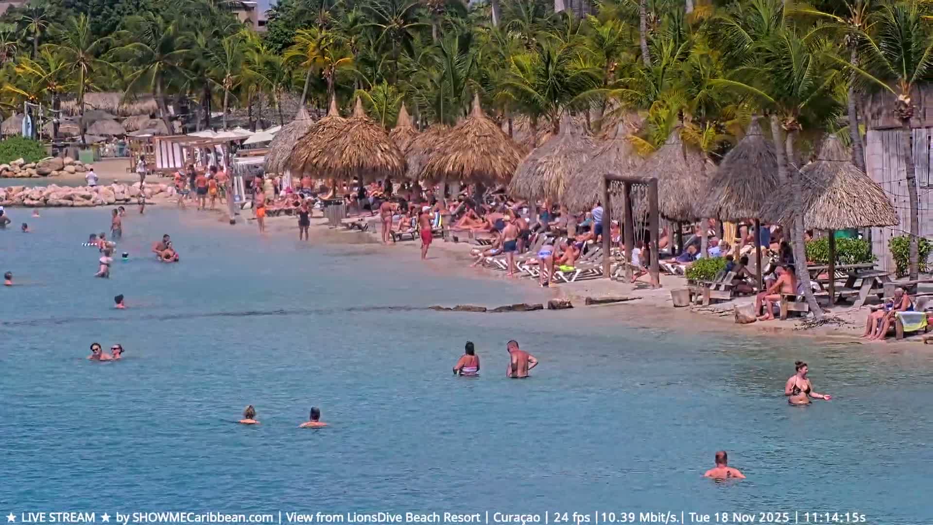 Carribean, Curacao, Mambo Beach  Live Cam - Willemstad, Curaçao, Netherland
