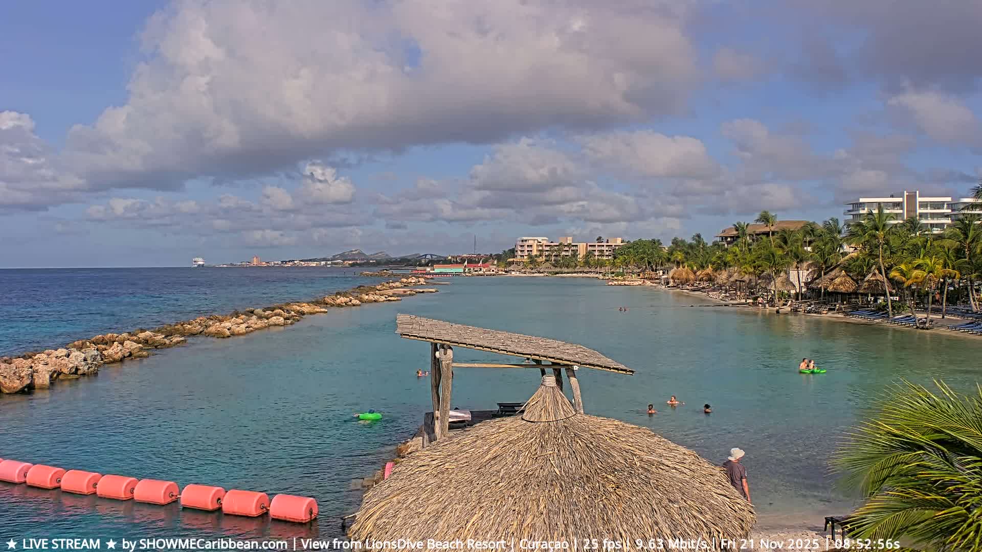 Carribean, Curacao, Mambo Beach  Live Cam - Willemstad, Curaçao, Netherland