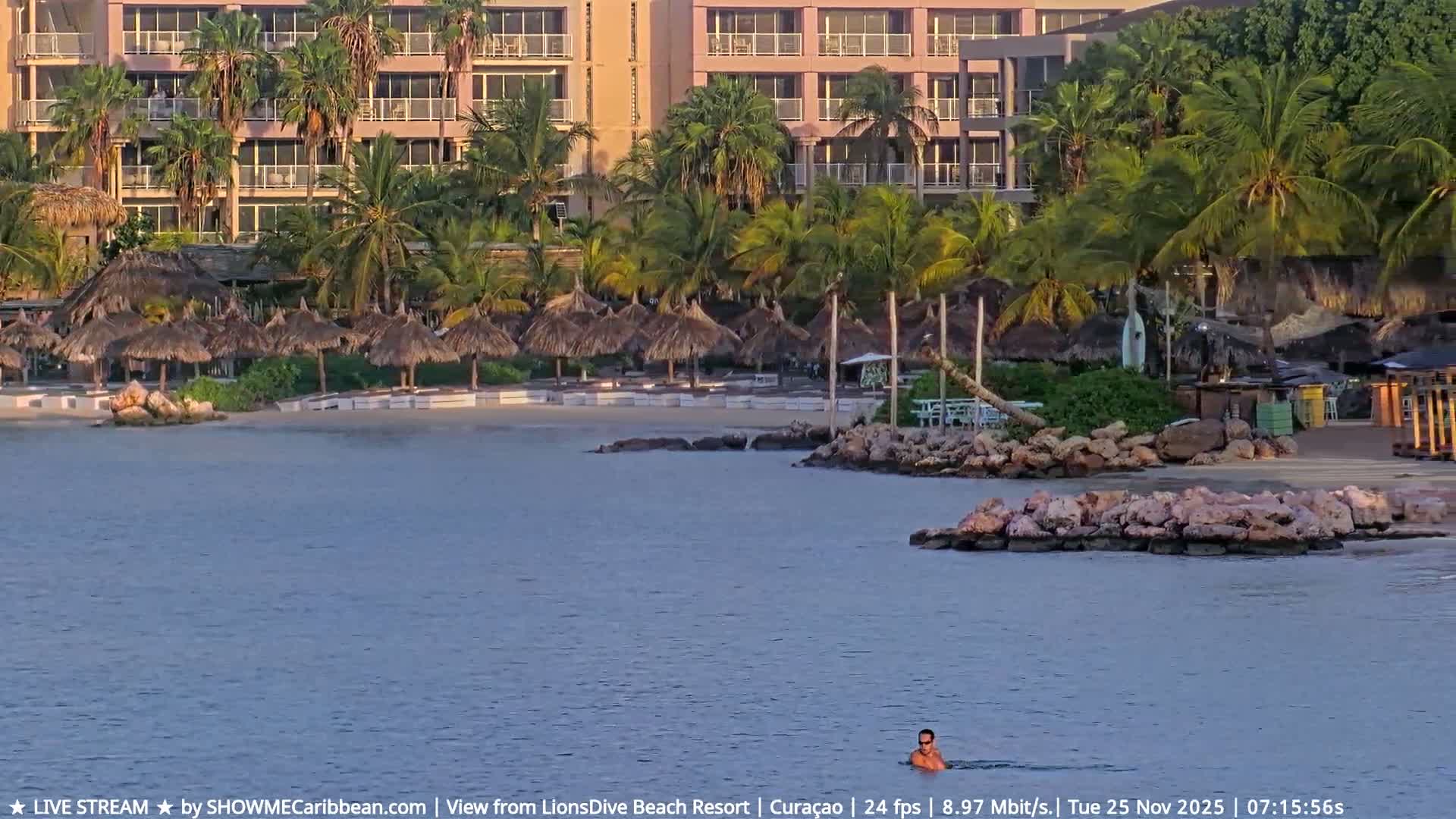 Carribean, Curacao, Mambo Beach  Live Cam - Willemstad, Curaçao, Netherland
