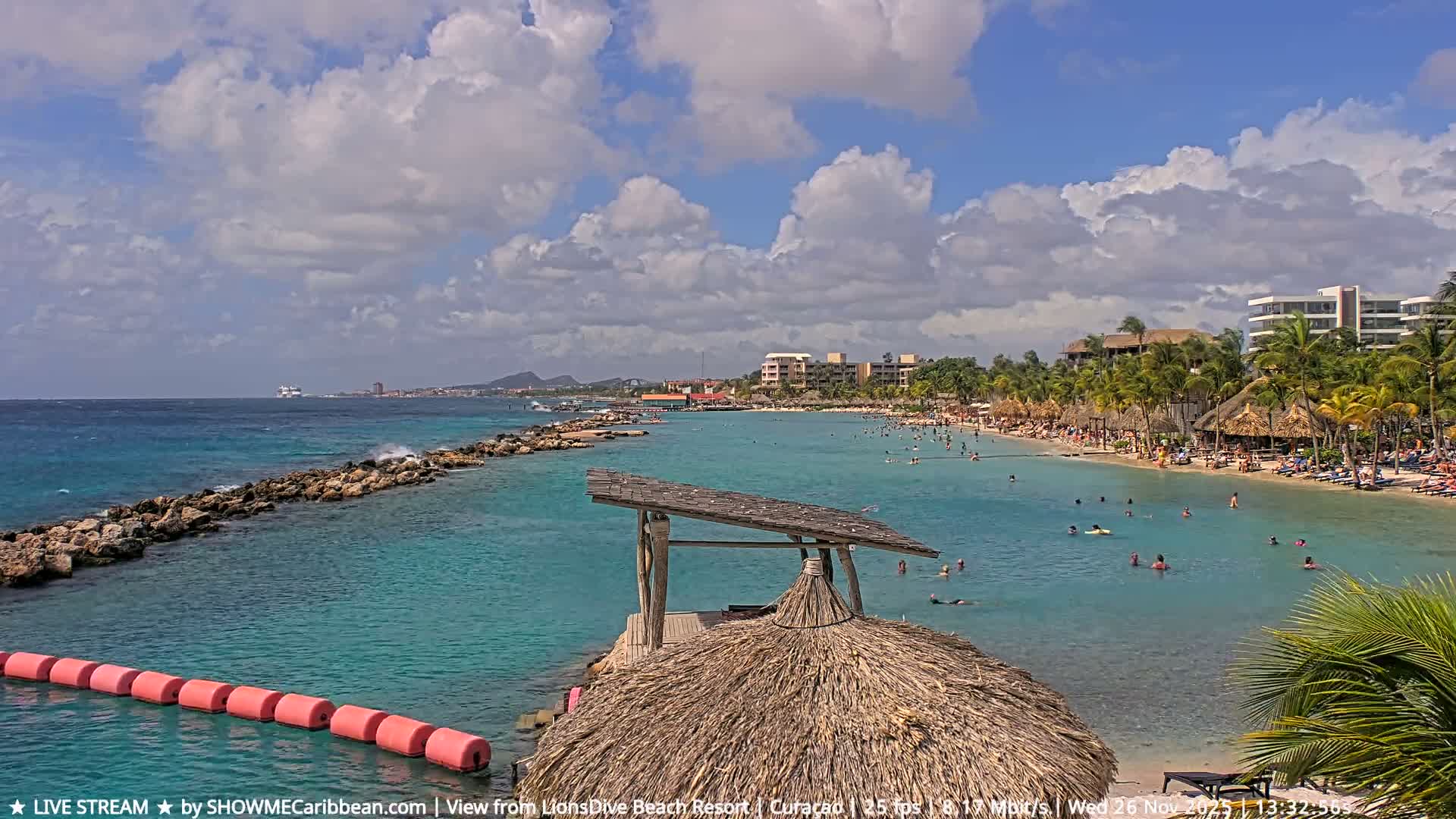 Carribean, Curacao, Mambo Beach  Live Cam - Willemstad, Curaçao, Netherland