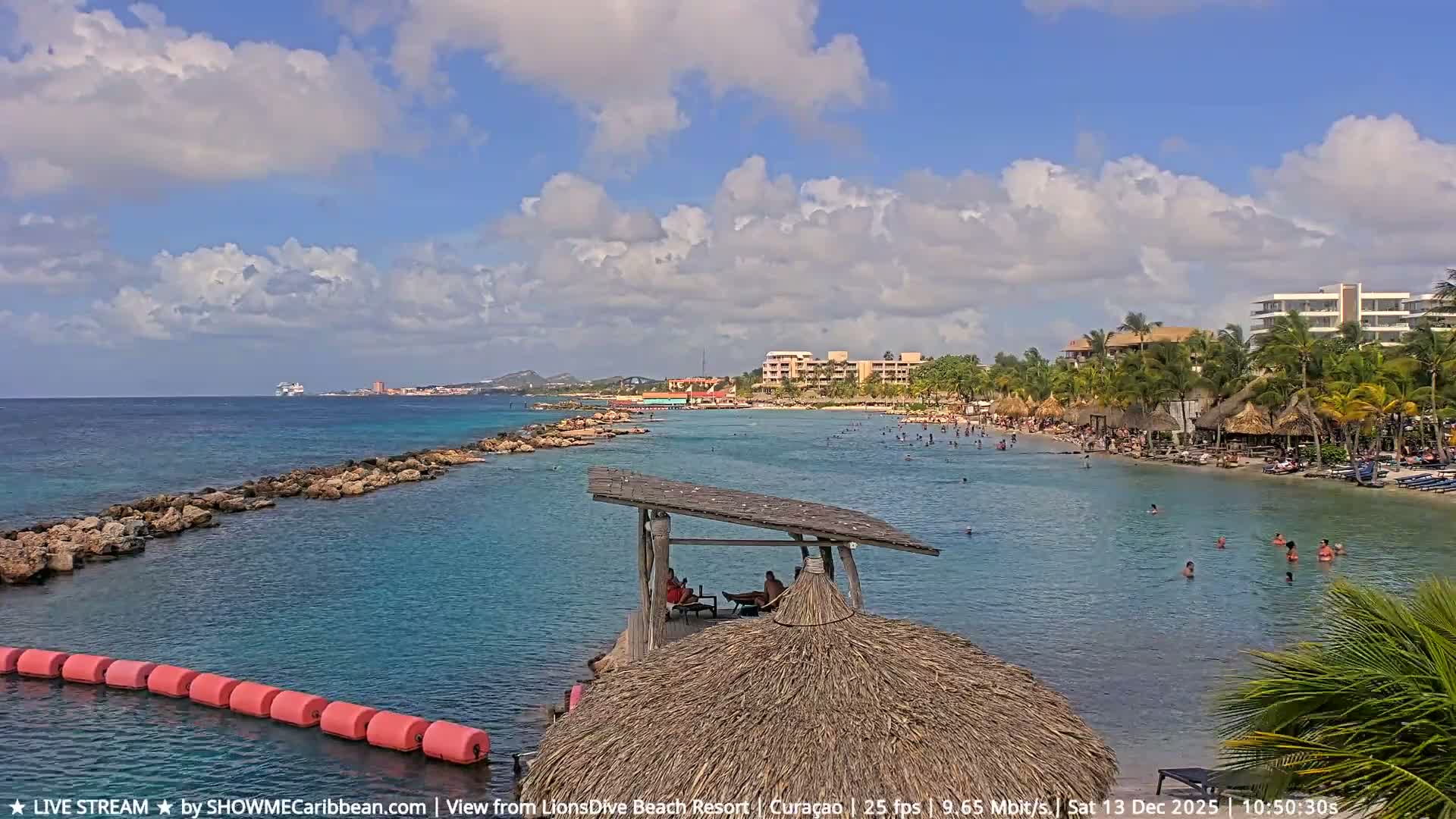 Carribean, Curacao, Mambo Beach  Live Cam - Willemstad, Curaçao, Netherland