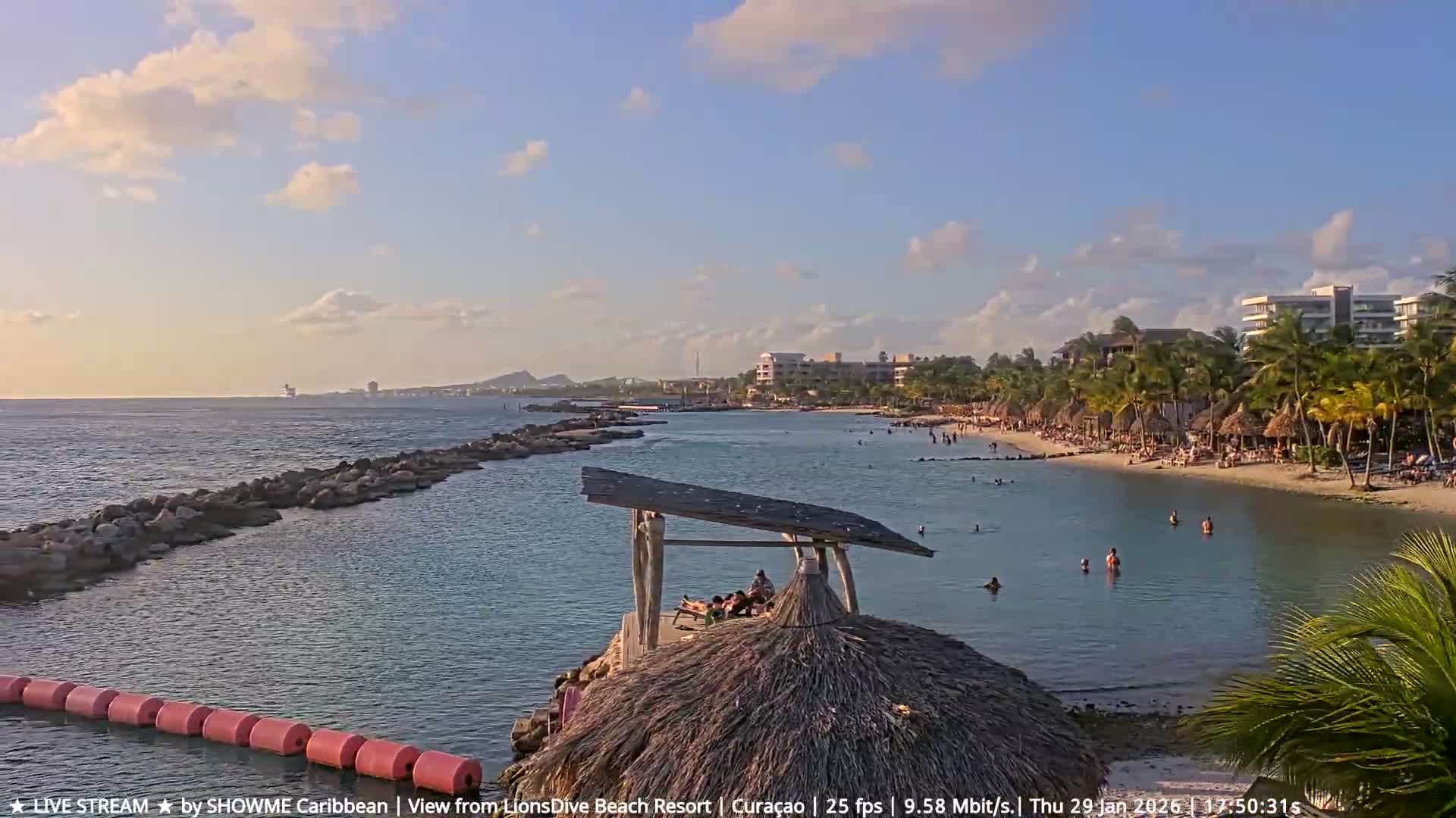 Carribean, Curacao, Mambo Beach  Live Cam - Willemstad, Curaçao, Netherland