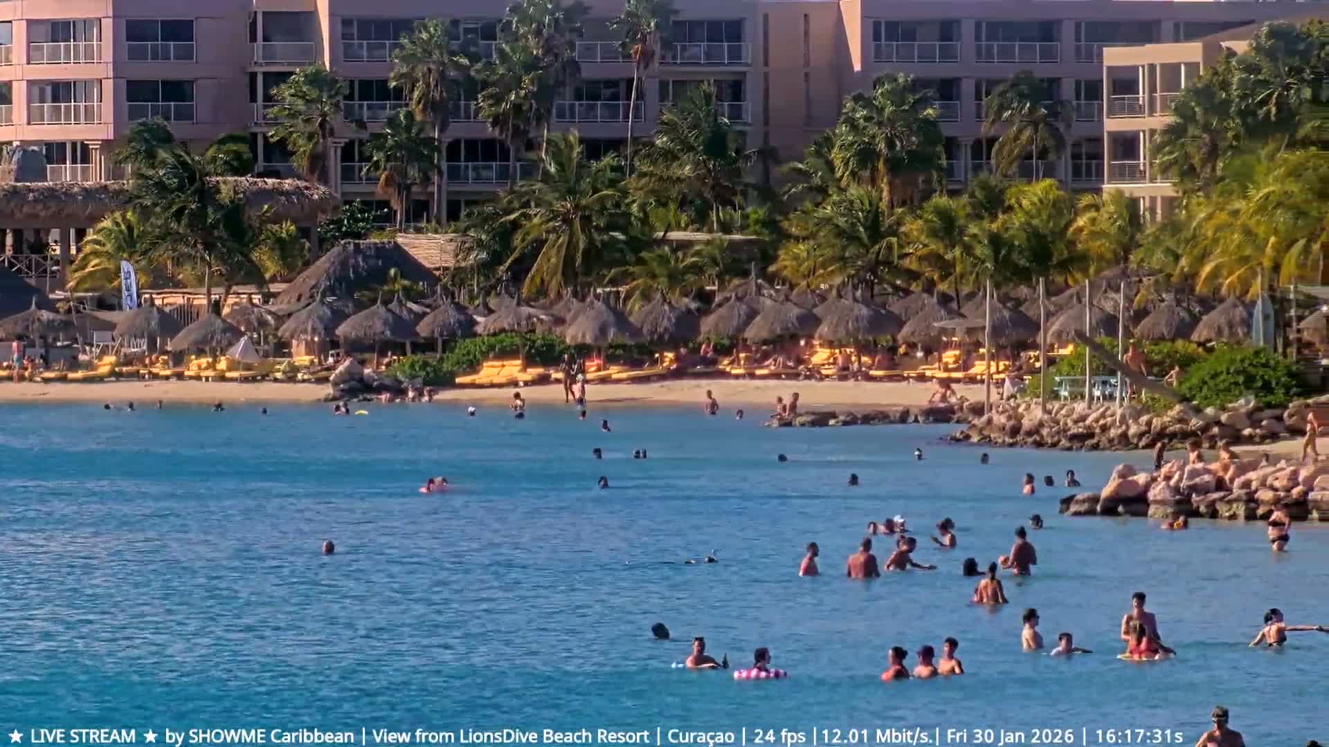 Carribean, Curacao, Mambo Beach  Live Cam - Willemstad, Curaçao, Netherland