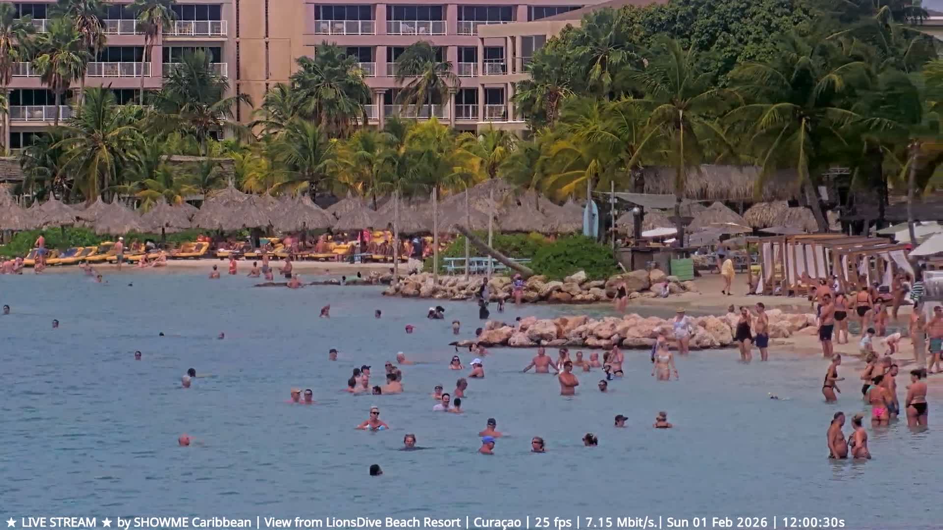 Carribean, Curacao, Mambo Beach  Live Cam - Willemstad, Curaçao, Netherland