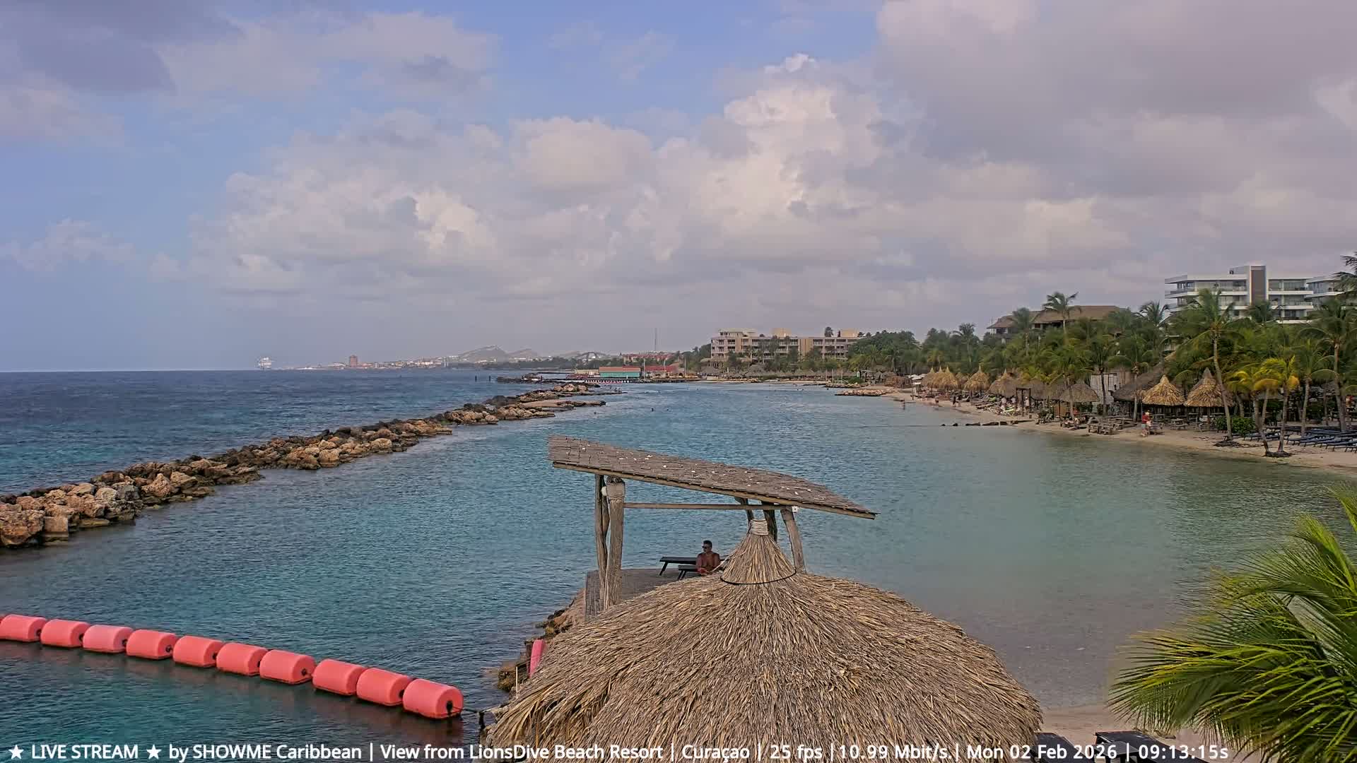Carribean, Curacao, Mambo Beach  Live Cam - Willemstad, Curaçao, Netherland