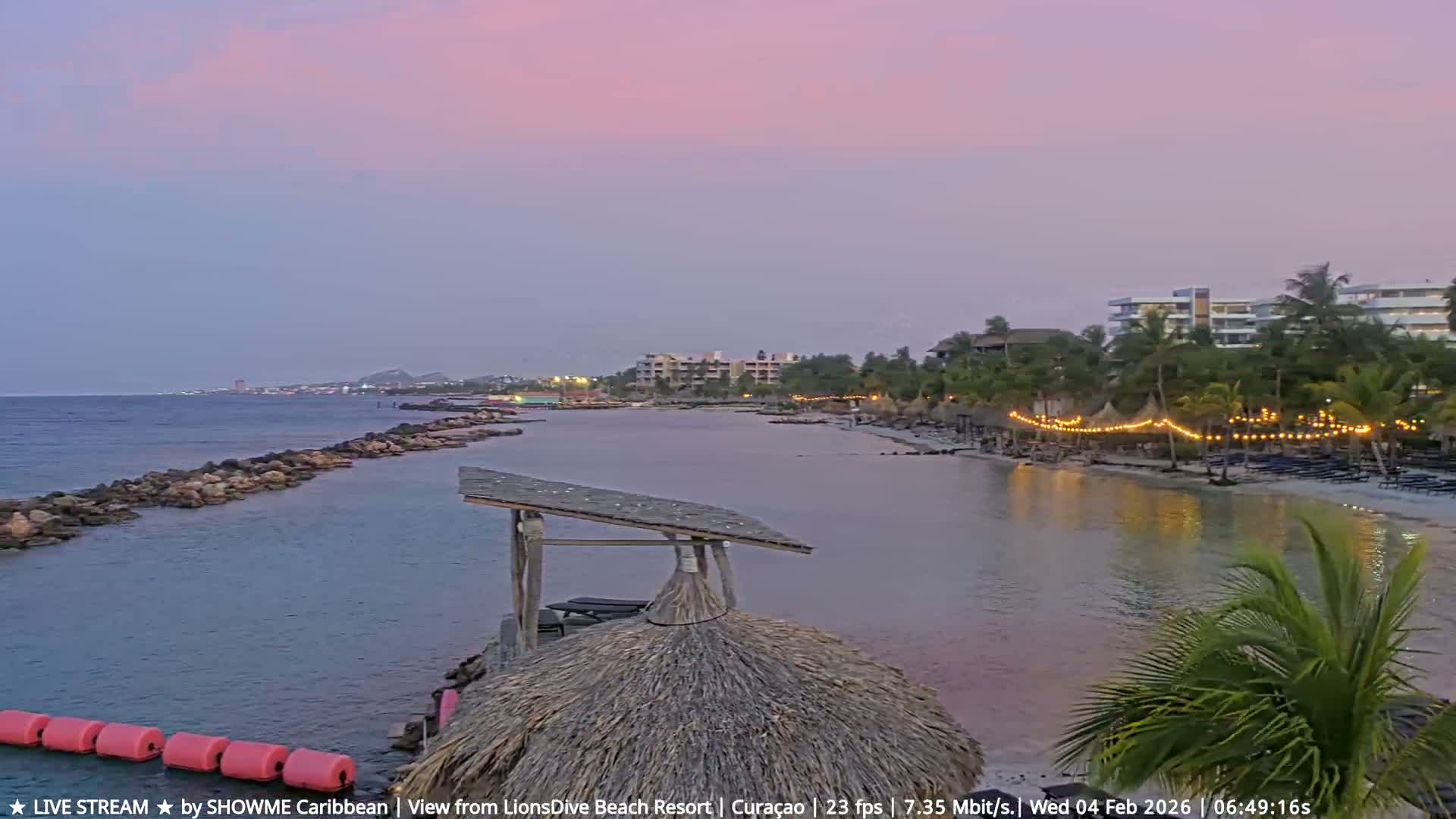 Carribean, Curacao, Mambo Beach  Live Cam - Willemstad, Curaçao, Netherland