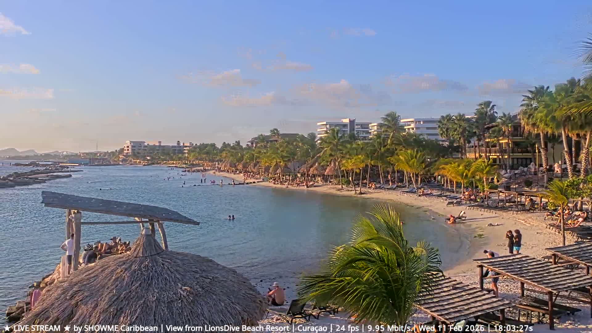 Carribean, Curacao, Mambo Beach  Live Cam - Willemstad, Curaçao, Netherland