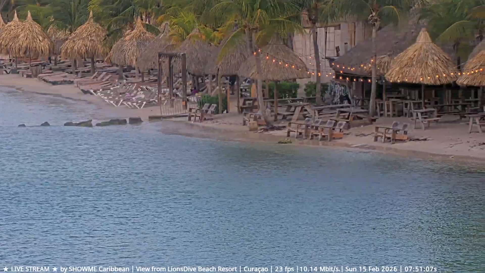Carribean, Curacao, Mambo Beach  Live Cam - Willemstad, Curaçao, Netherland