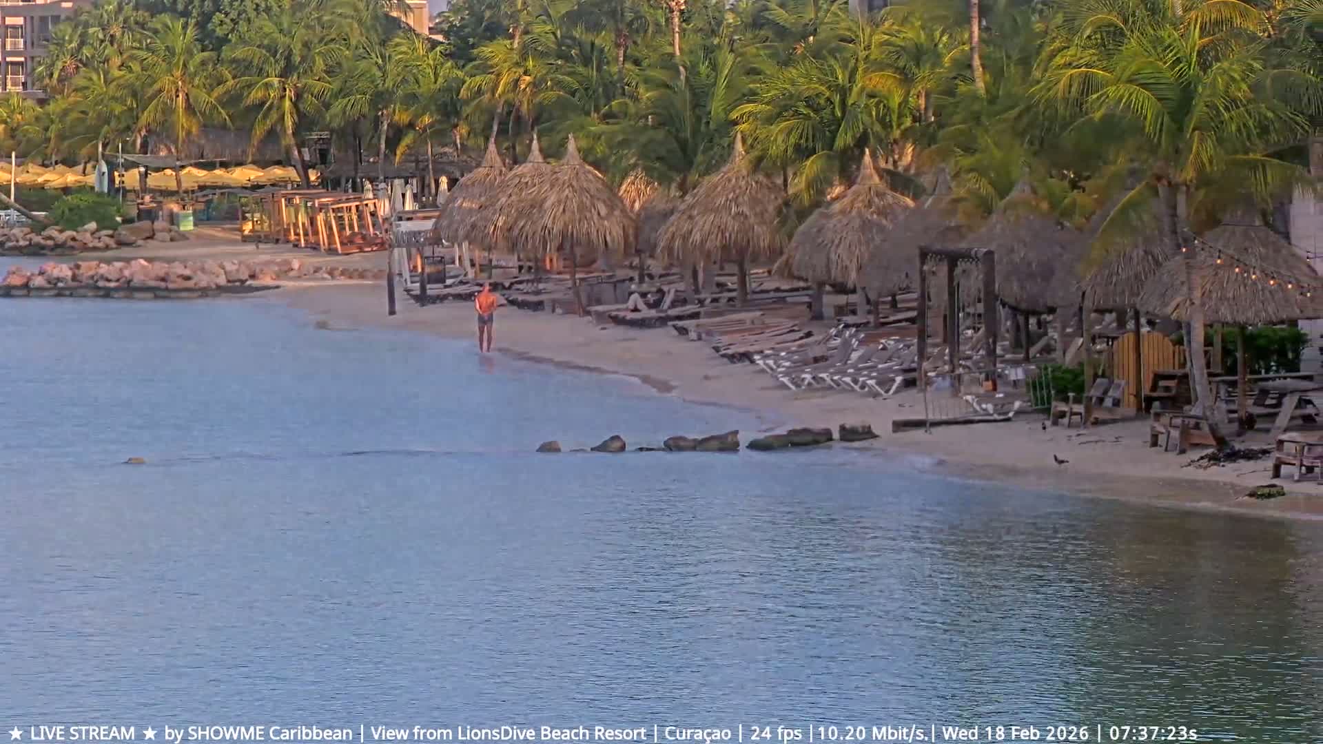 Carribean, Curacao, Mambo Beach  Live Cam - Willemstad, Curaçao, Netherland