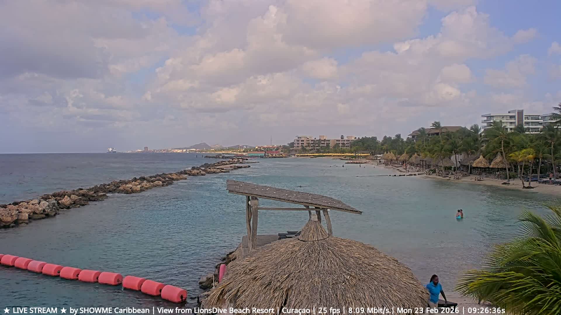 Carribean, Curacao, Mambo Beach  Live Cam - Willemstad, Curaçao, Netherland