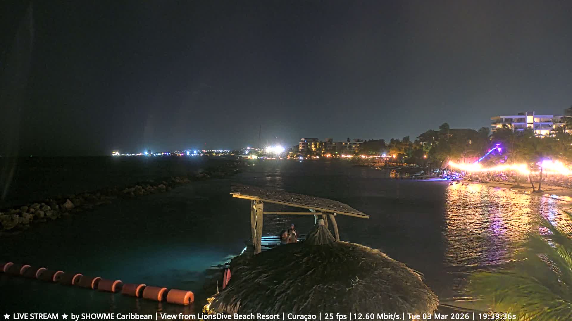 Carribean, Curacao, Mambo Beach  Live Cam - Willemstad, Curaçao, Netherland