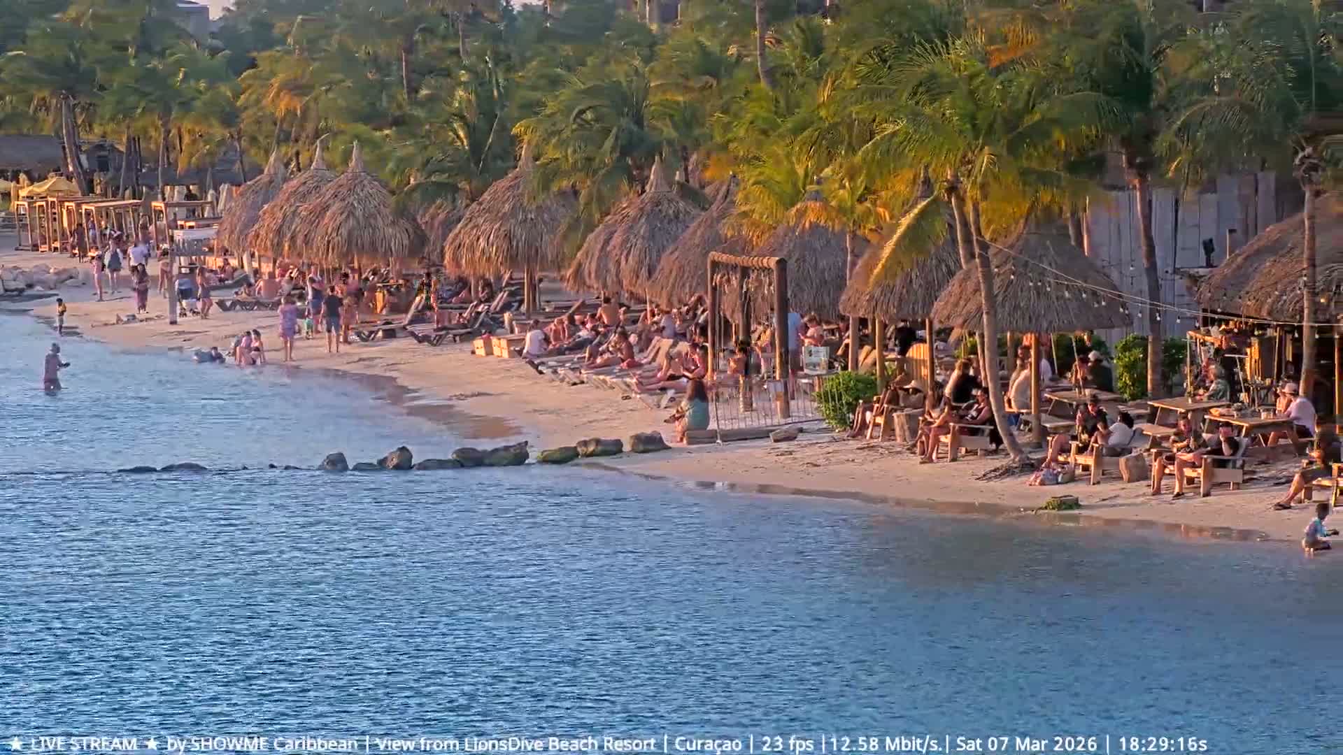 Carribean, Curacao, Mambo Beach  Live Cam - Willemstad, Curaçao, Netherland