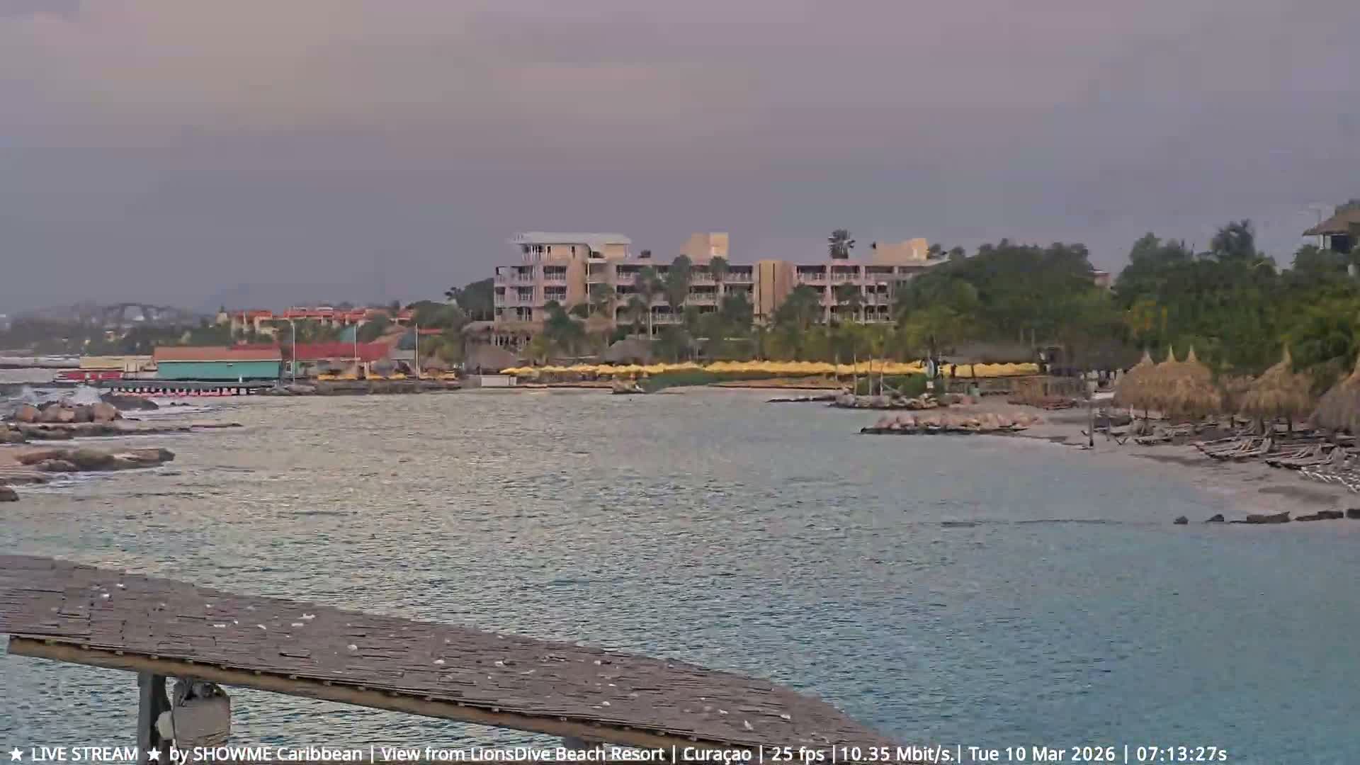 Carribean, Curacao, Mambo Beach  Live Cam - Willemstad, Curaçao, Netherland