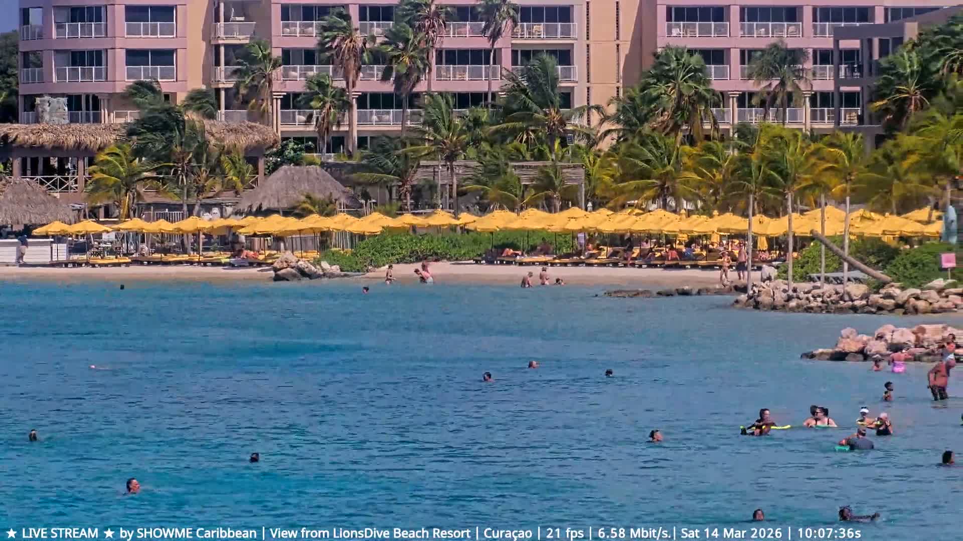 Carribean, Curacao, Mambo Beach  Live Cam - Willemstad, Curaçao, Netherland