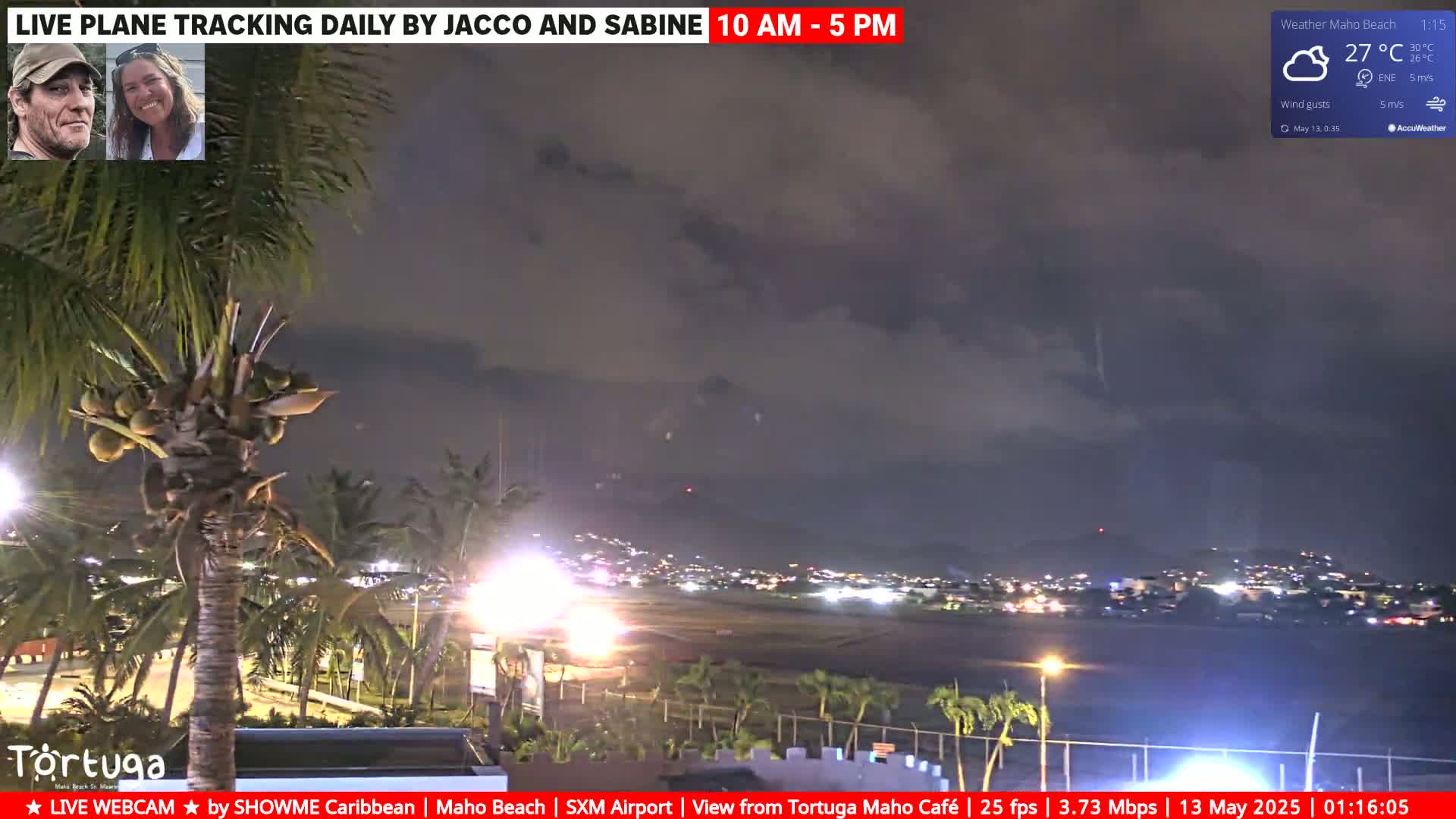 Carribean , Sint Maarten Princess Juliana International Airport SXM/TNCM & Maho Beach Live Cam - Simpson Bay, Sint Maarten, Netherland