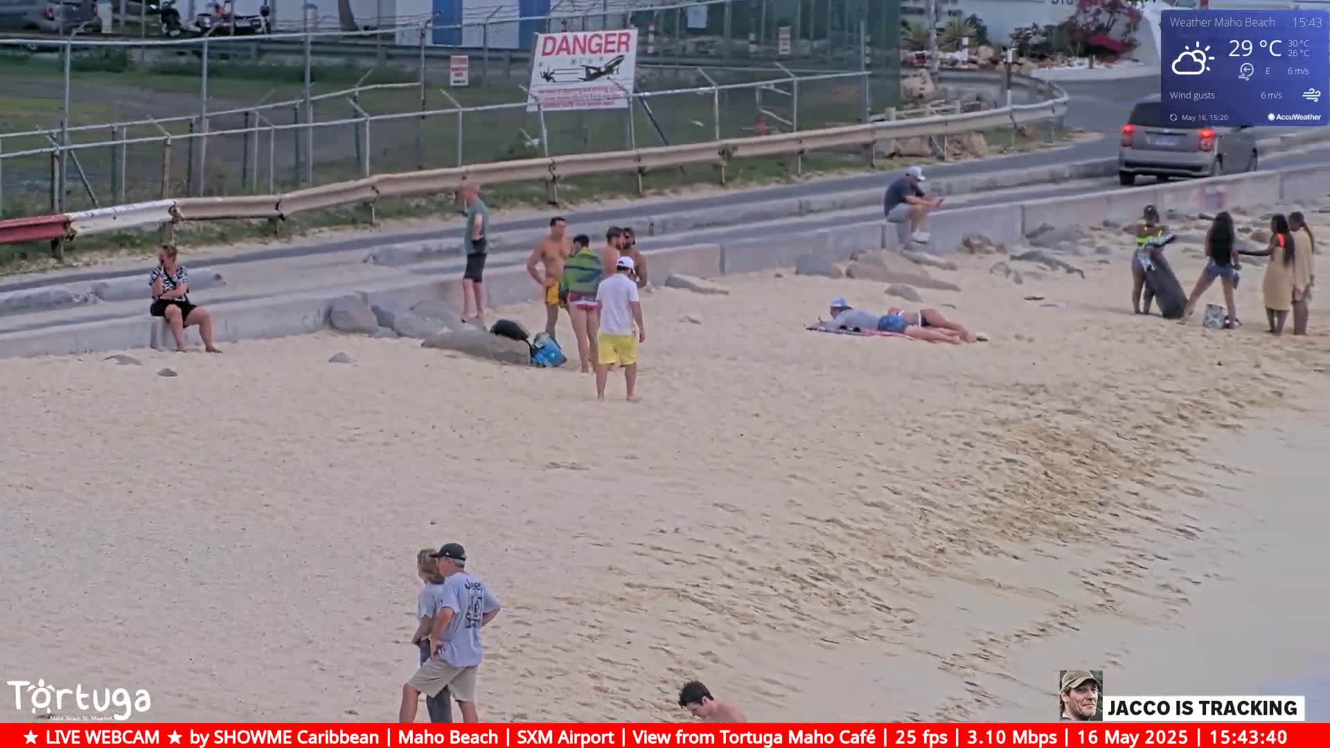 Carribean , Sint Maarten Princess Juliana International Airport SXM/TNCM & Maho Beach Live Cam - Simpson Bay, Sint Maarten, Netherland