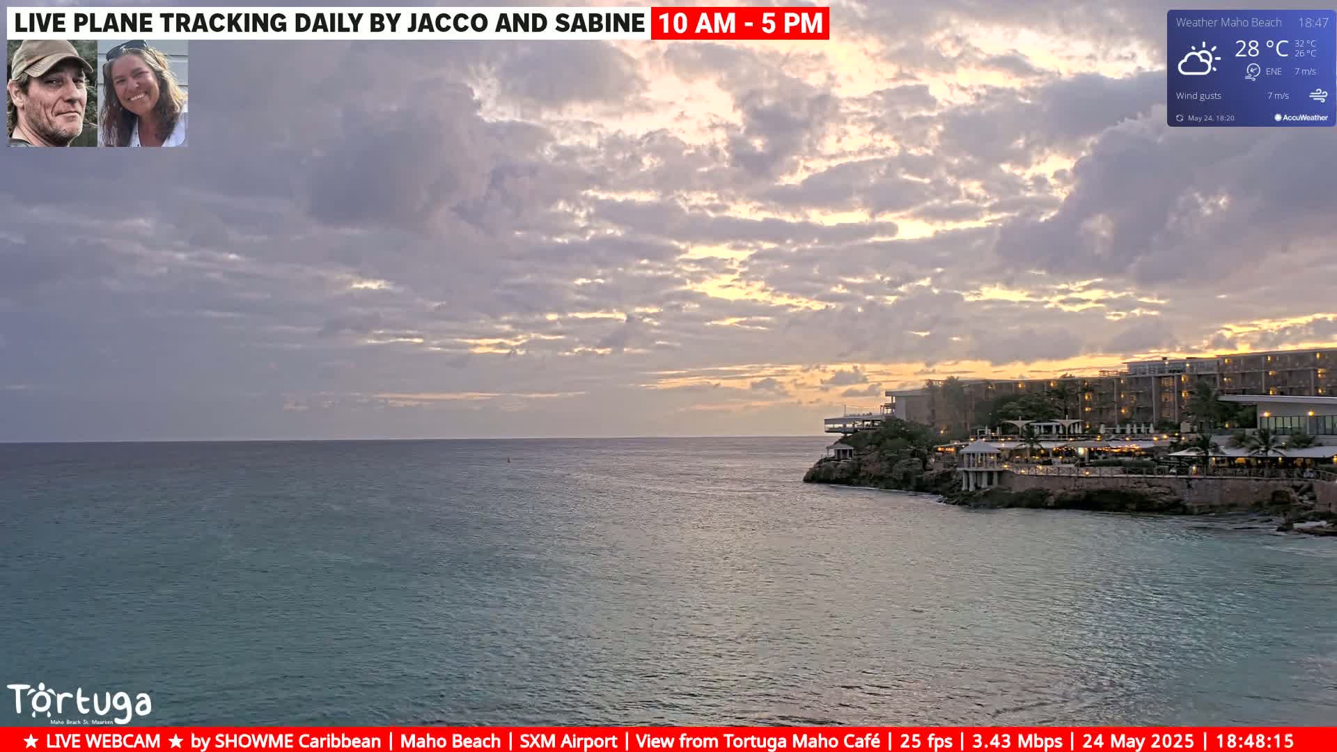 Carribean , Sint Maarten Princess Juliana International Airport SXM/TNCM & Maho Beach Live Cam - Simpson Bay, Sint Maarten, Netherland