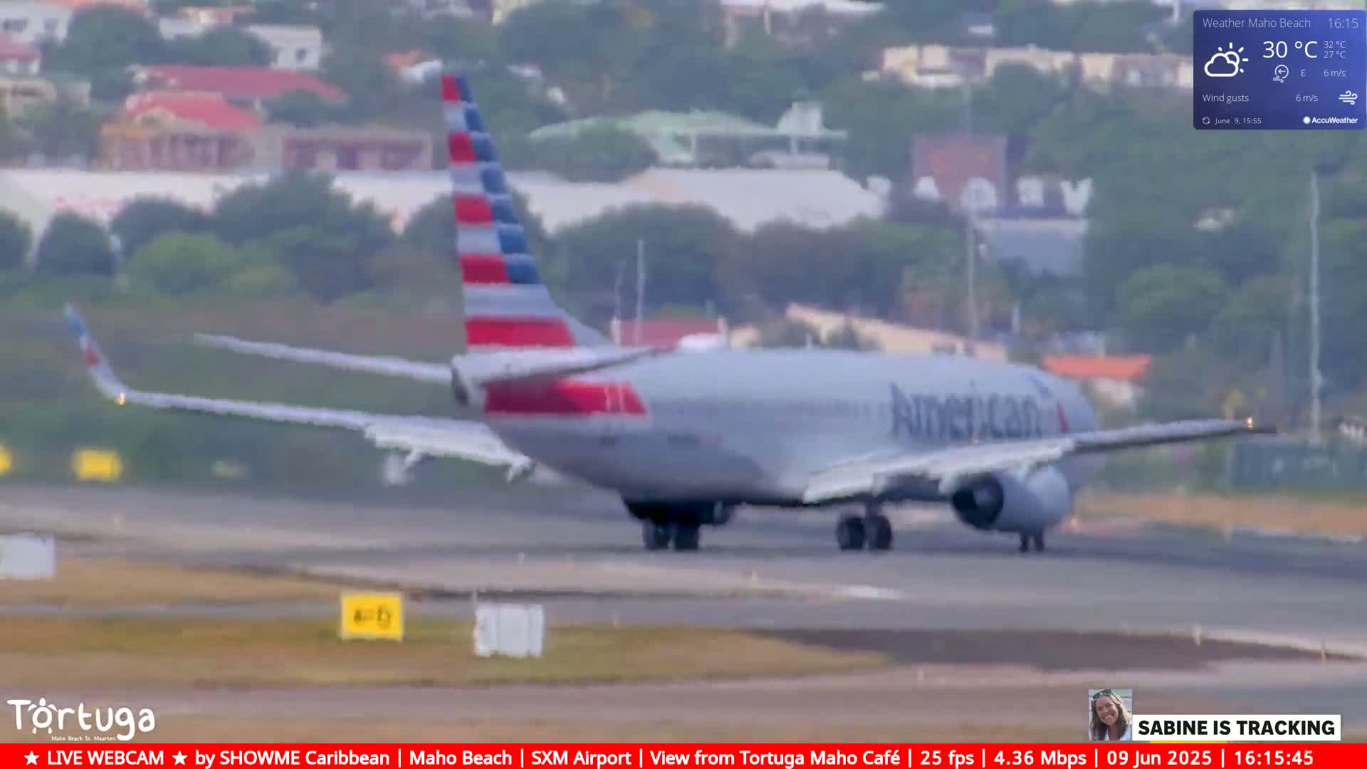 Carribean , Sint Maarten Princess Juliana International Airport SXM/TNCM & Maho Beach Live Cam - Simpson Bay, Sint Maarten, Netherland